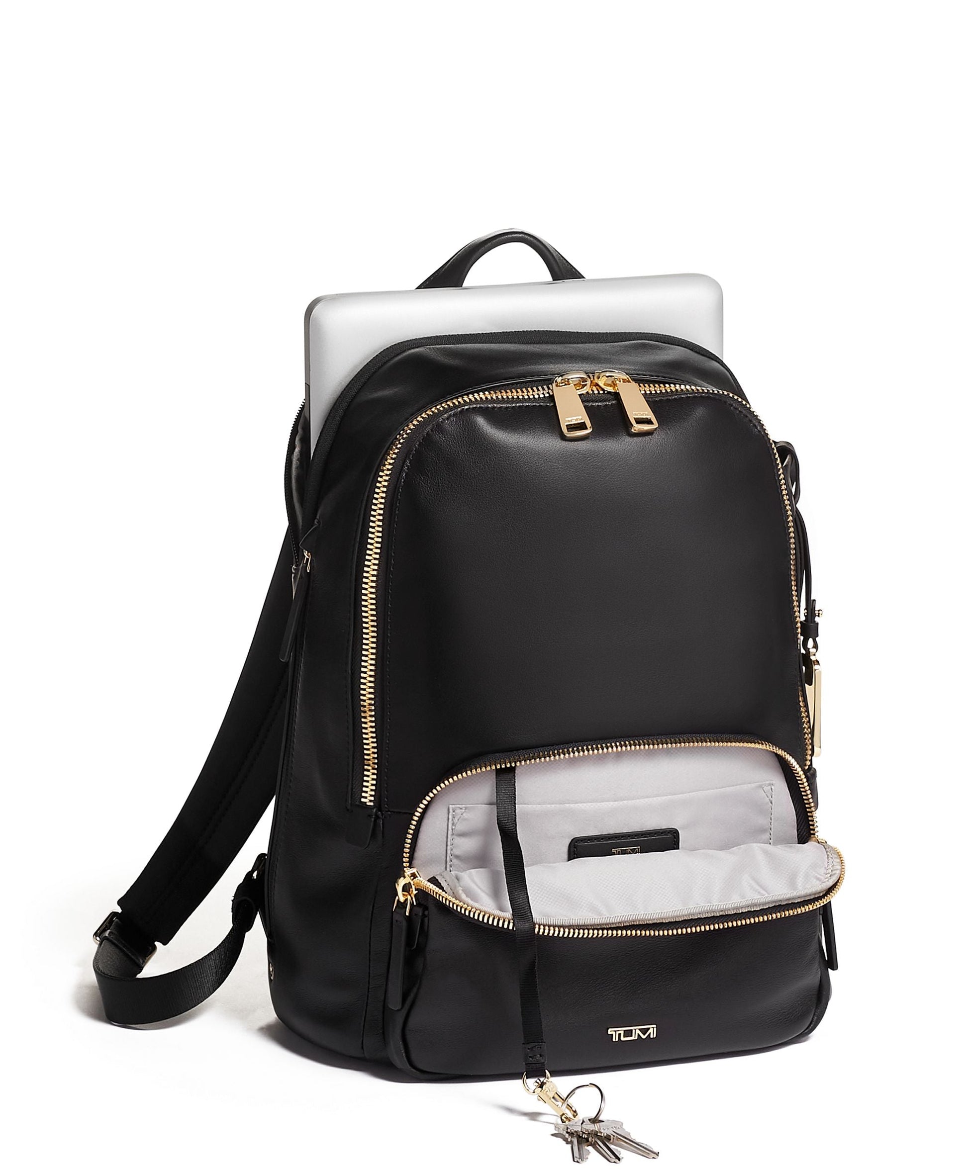 Tumi Backpacks Black Leather Tumi Voyageur Hannah Backpack