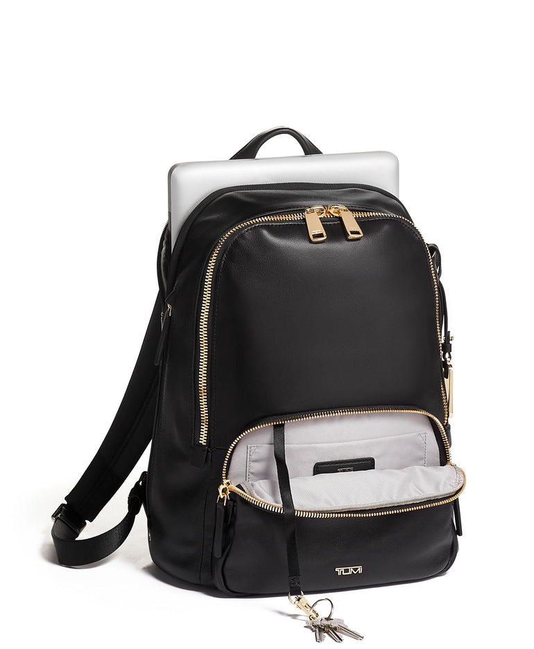 Tumi Backpacks Black Leather Tumi Voyageur Hannah Backpack