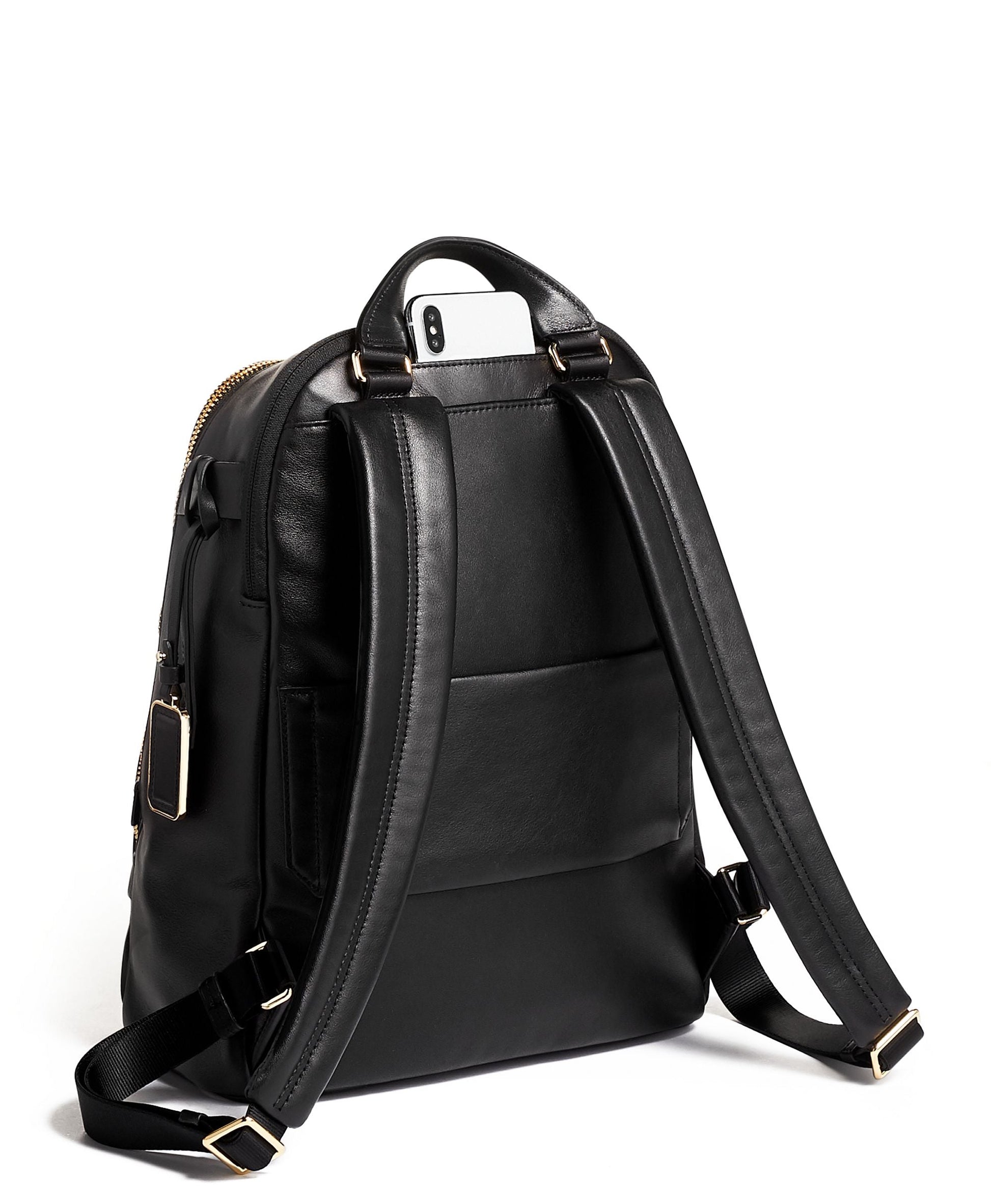 Tumi Backpacks Black Leather Tumi Voyageur Hannah Backpack