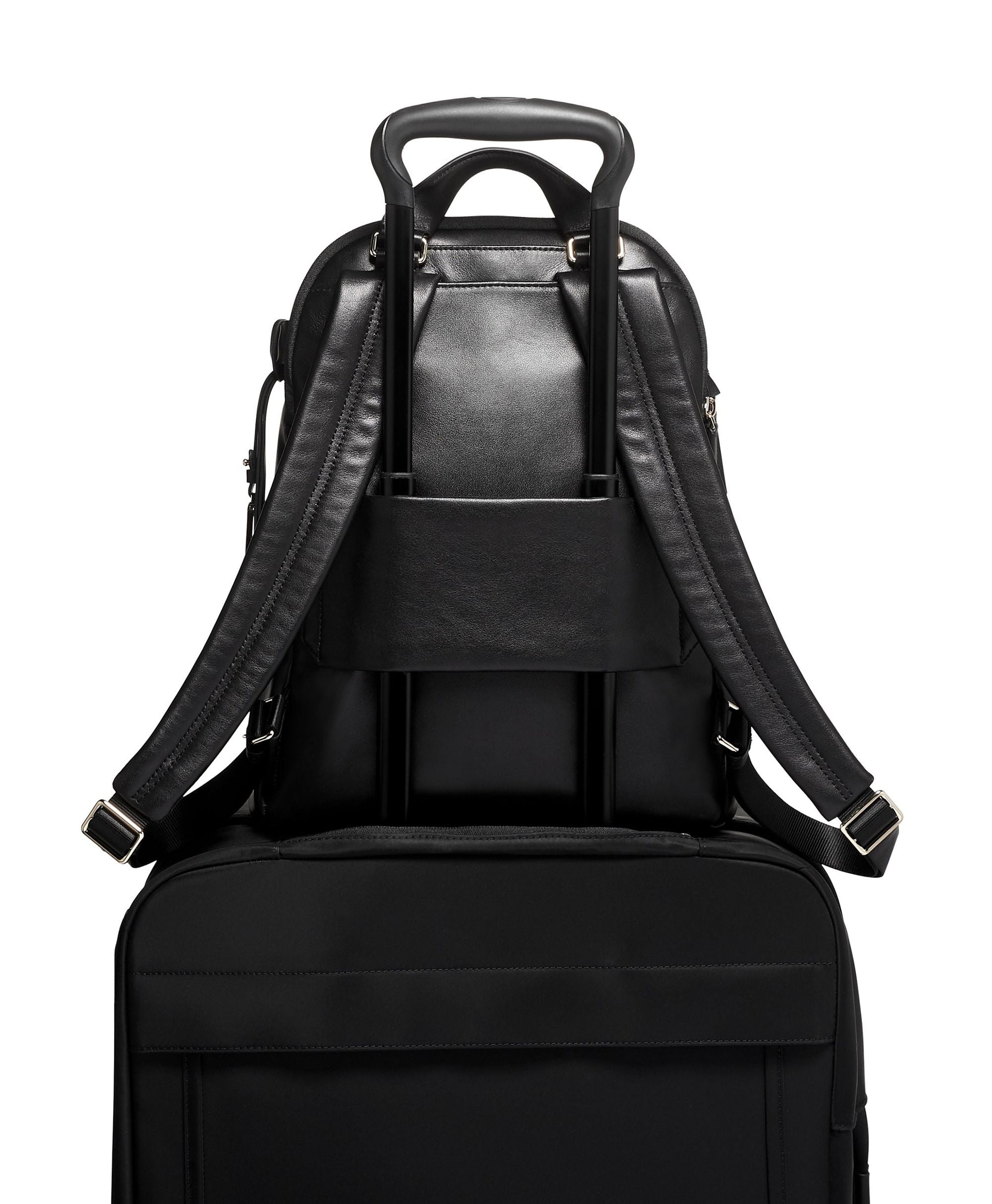 Tumi Backpacks Black Leather Tumi Voyageur Hannah Backpack
