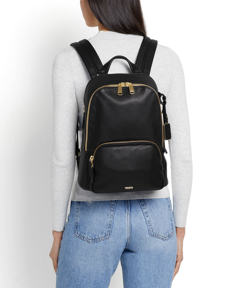 Tumi Backpacks Black Leather Tumi Voyageur Hannah Backpack