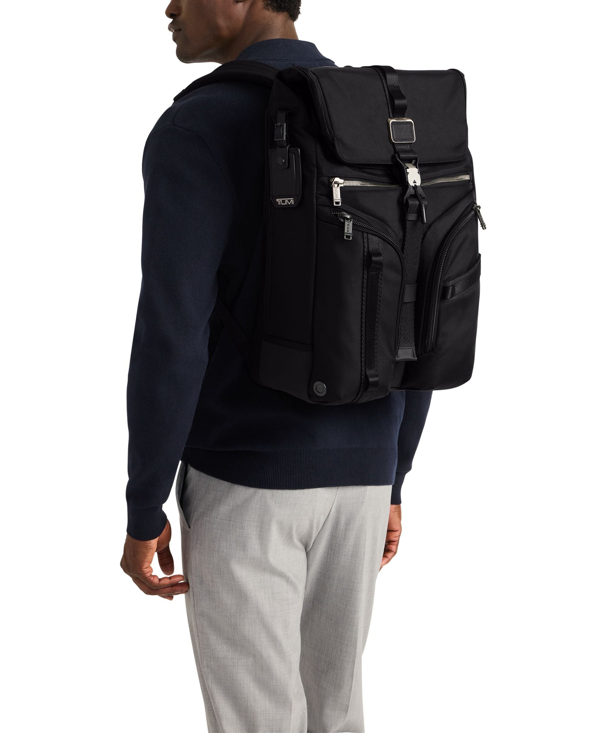 Tumi Backpacks Black Tumi Alpha Bravo Surveillance Flap Backpack