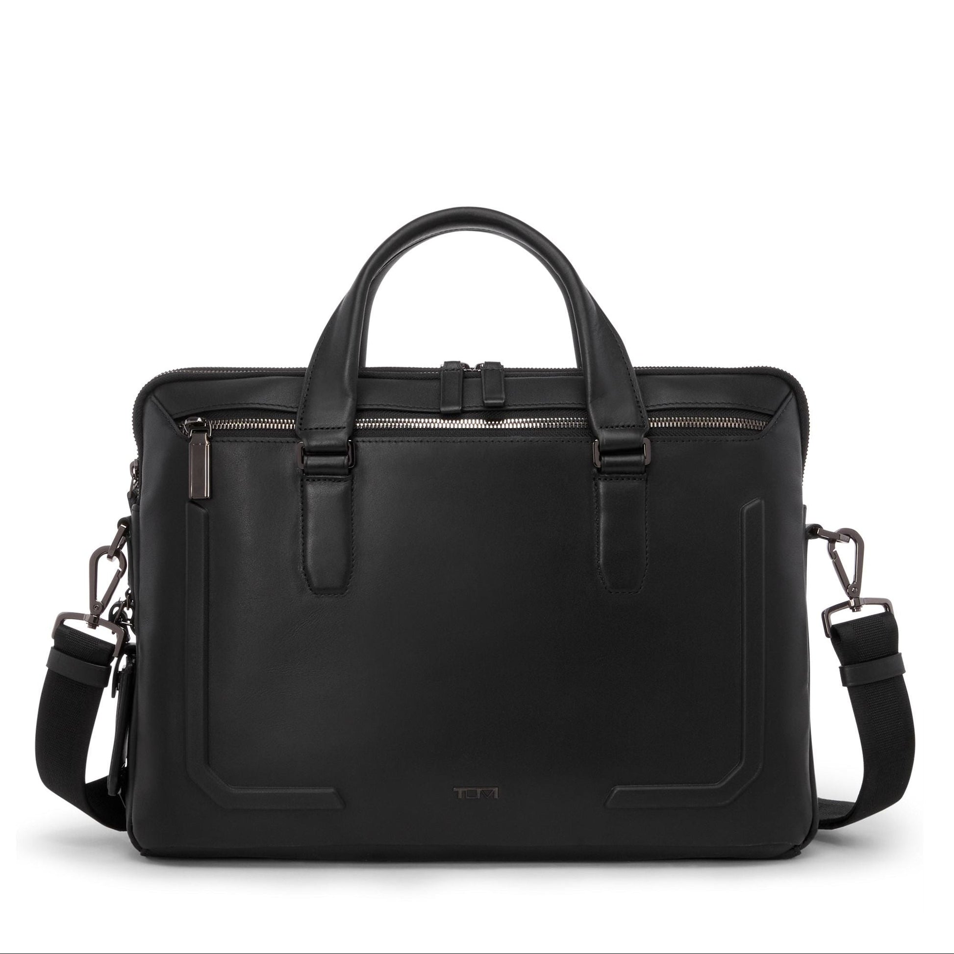 Tumi Briefcases Black Bombe Tumi Harrison Sycamore Slim Brief - Leather