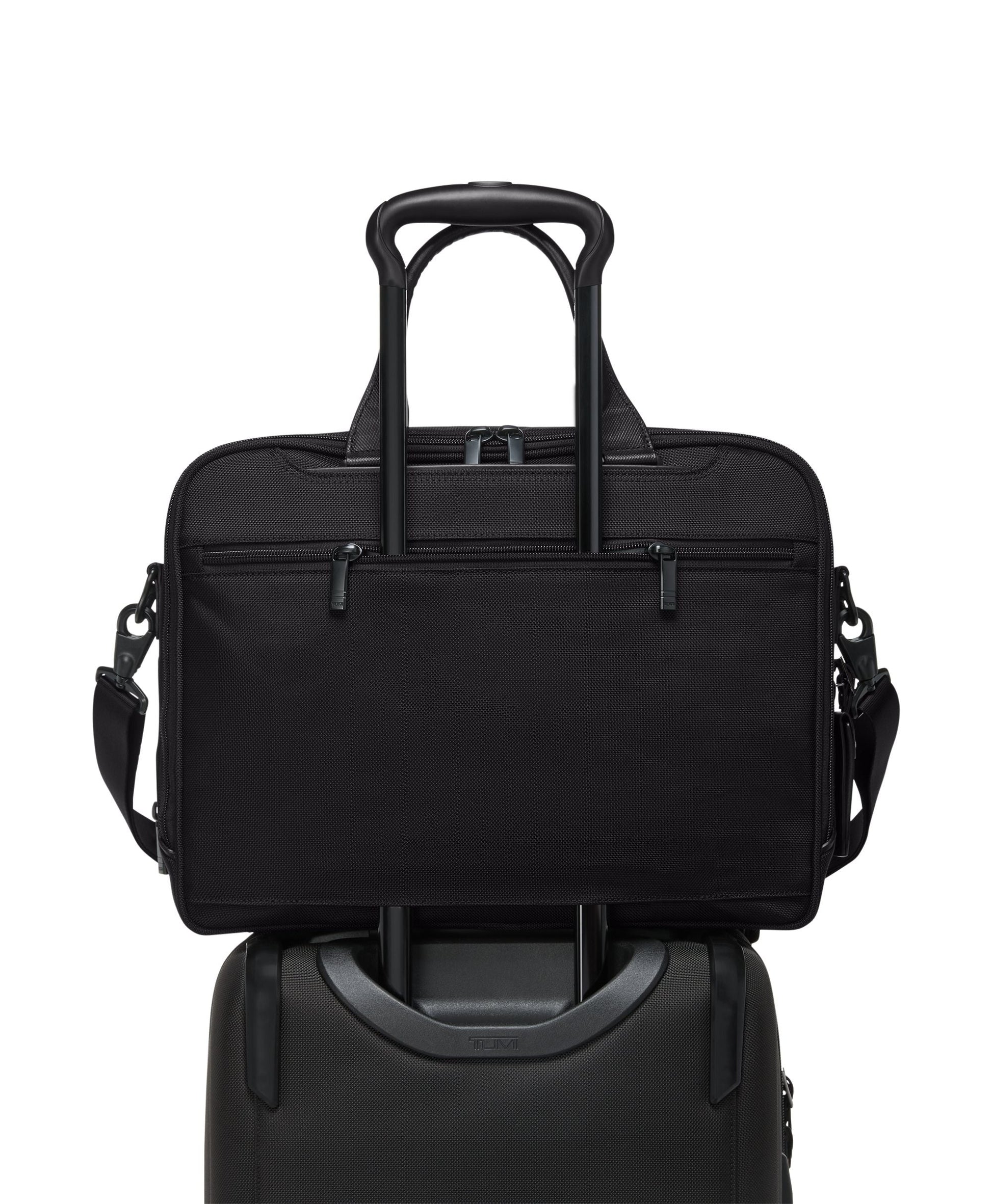 Tumi Briefcases Black Tumi Alpha Medium 15" Expandable Briefcase