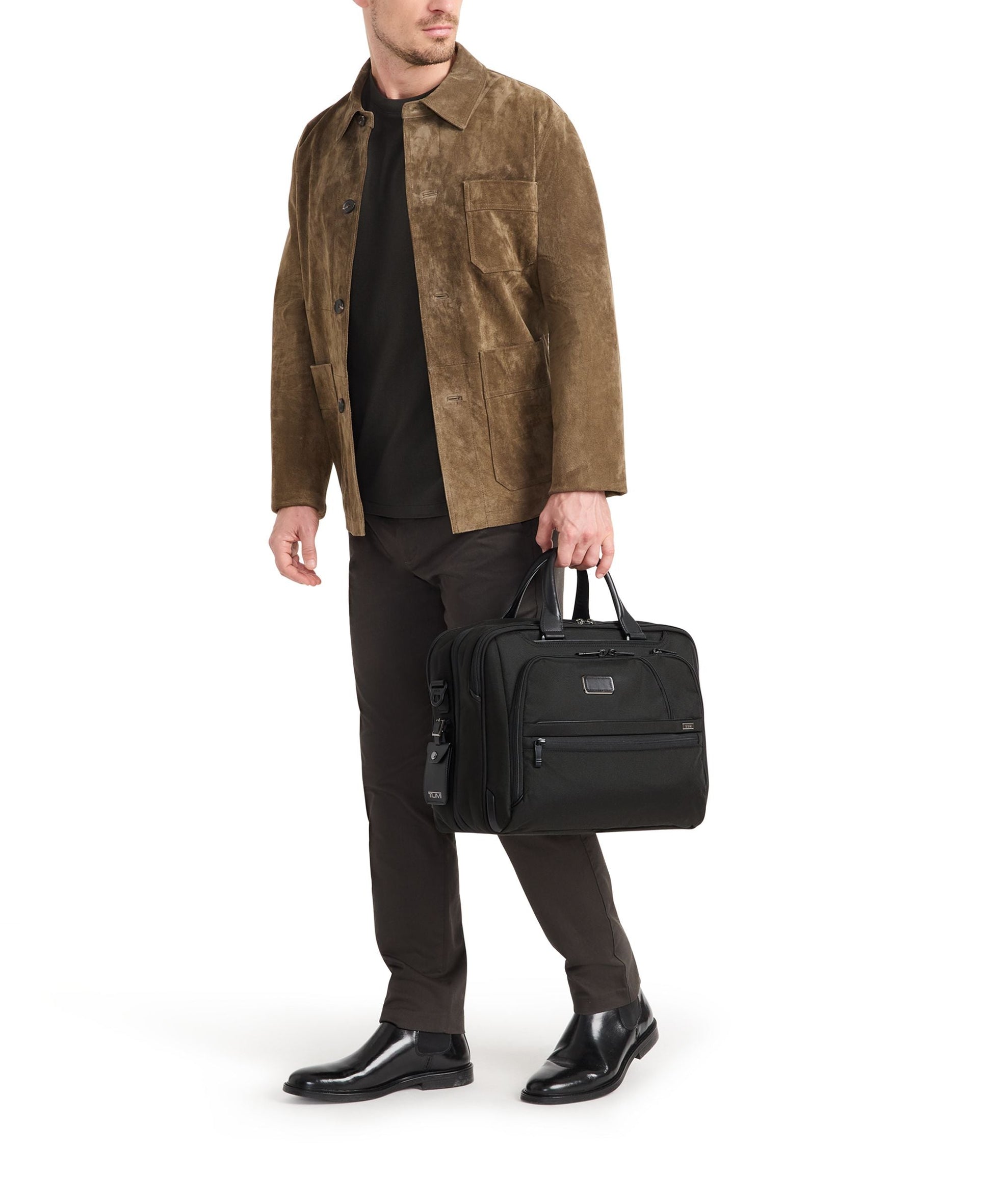 Tumi Briefcases Black Tumi Alpha Medium 15" Expandable Briefcase