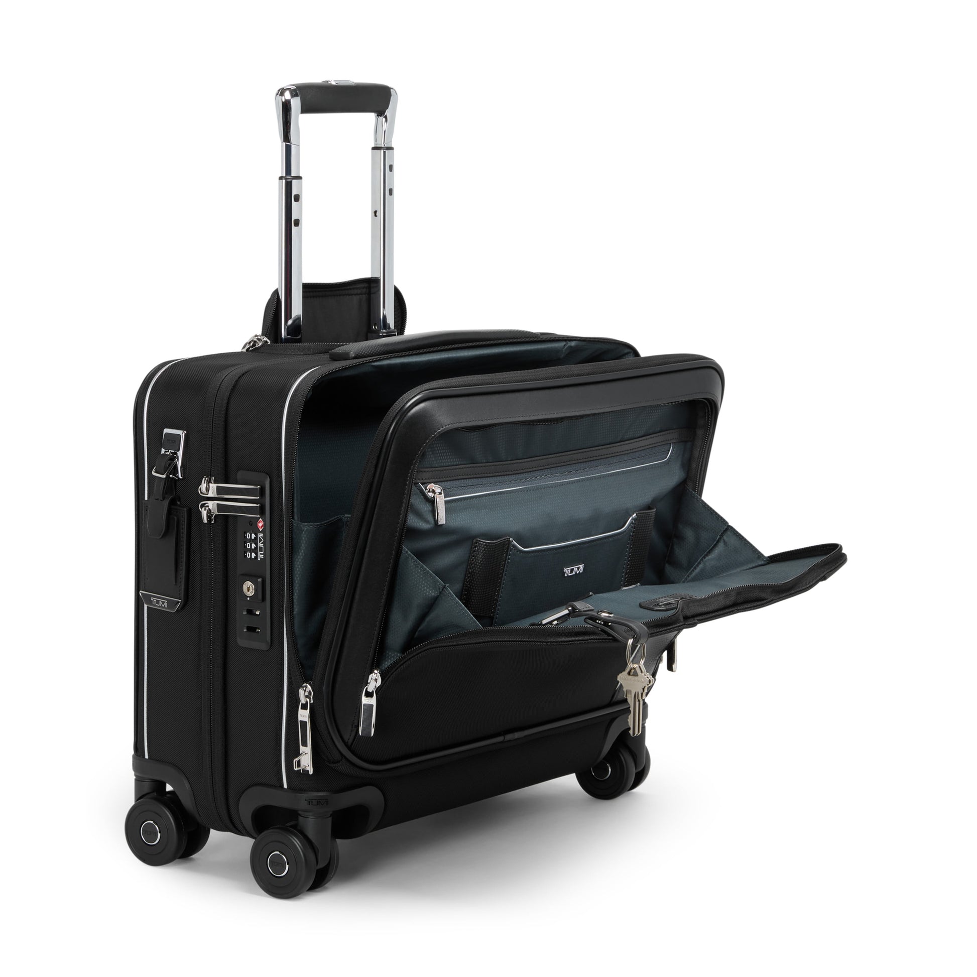 Tumi BRIEFCASES ON WHEELS Black Tumi Arrivé Compact Front Pocket Carry-On Luggage