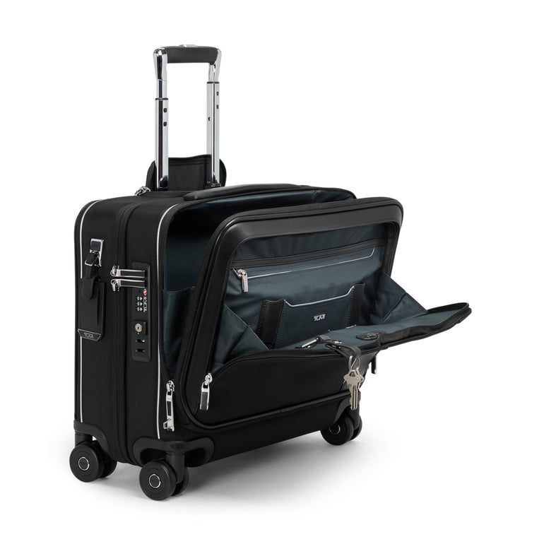 Tumi BRIEFCASES ON WHEELS Black Tumi Arrivé Compact Front Pocket Carry-On Luggage