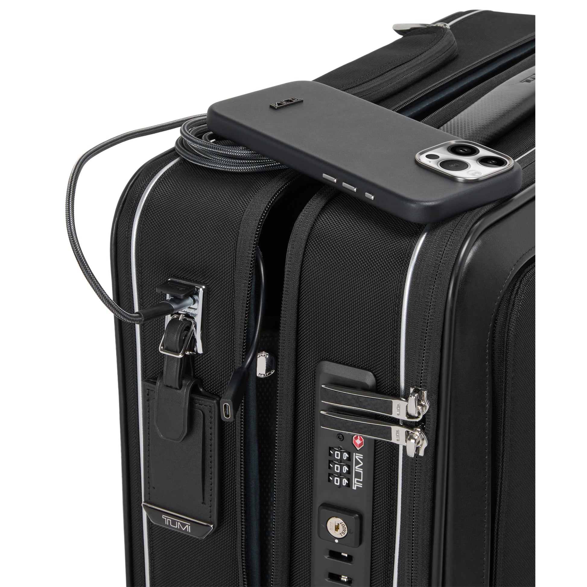 Tumi BRIEFCASES ON WHEELS Black Tumi Arrivé Compact Front Pocket Carry-On Luggage