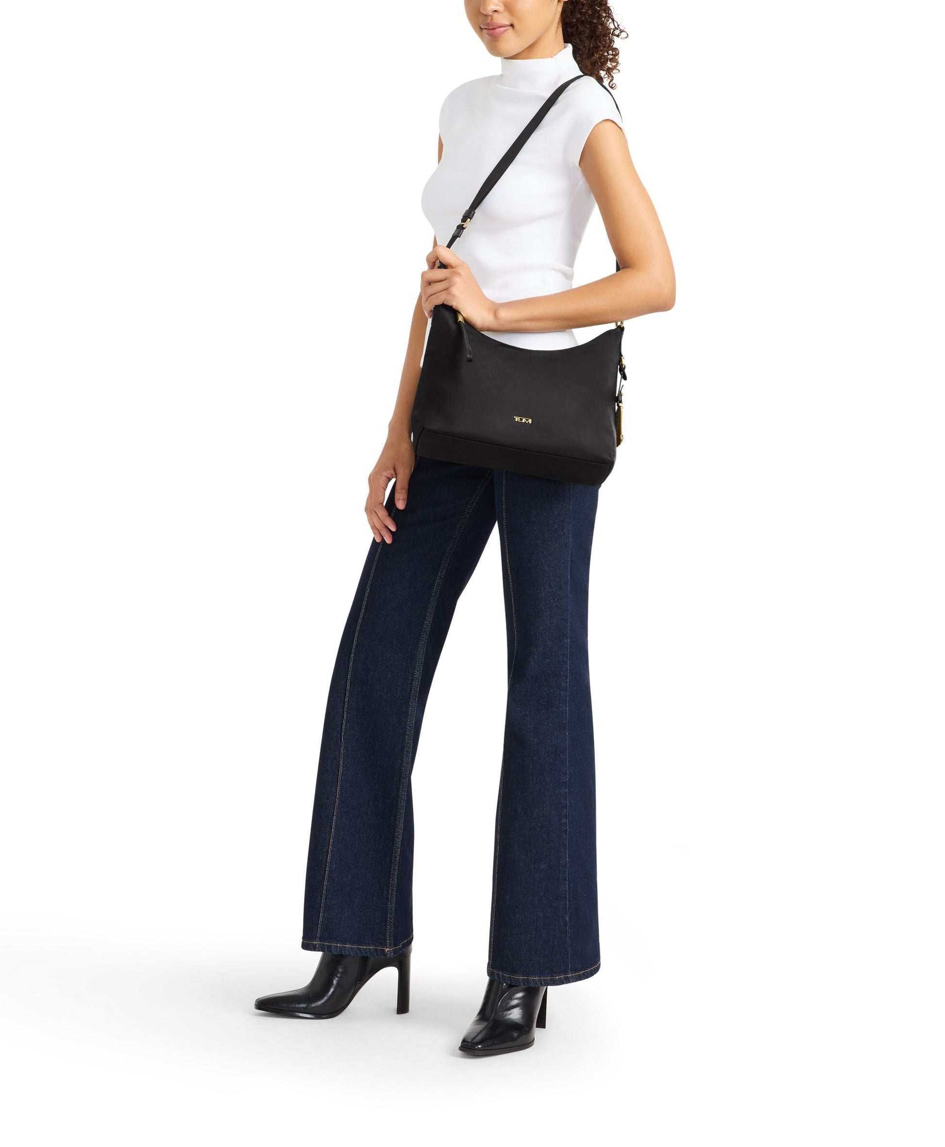 Tumi Cross-Body Bag Black/Gold Tumi Voyageur Asbury Shoulder Bag/Crossbody