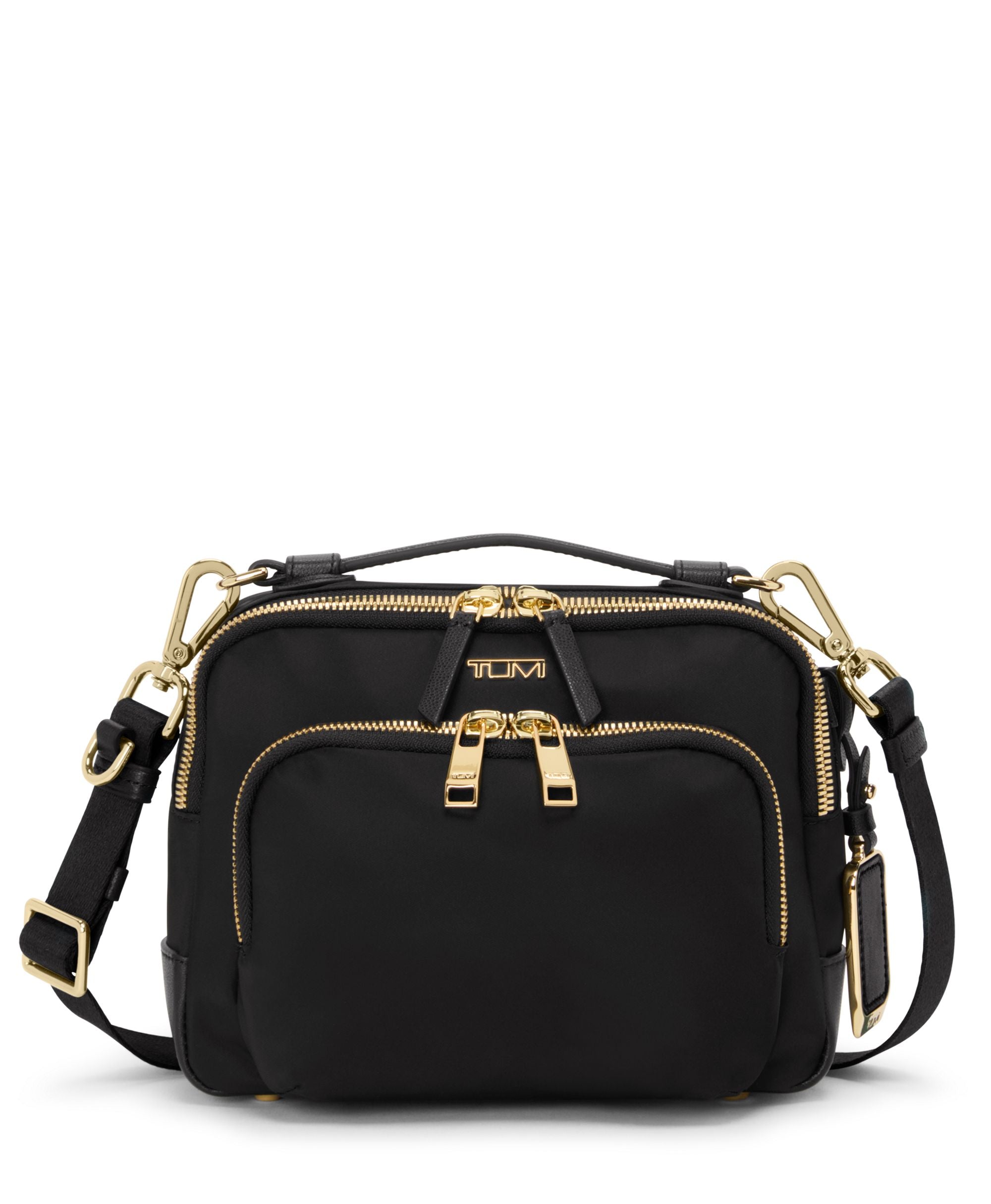 Tumi Cross-Body Bag Black/Gold Tumi Voyageur Teghan Crossbody