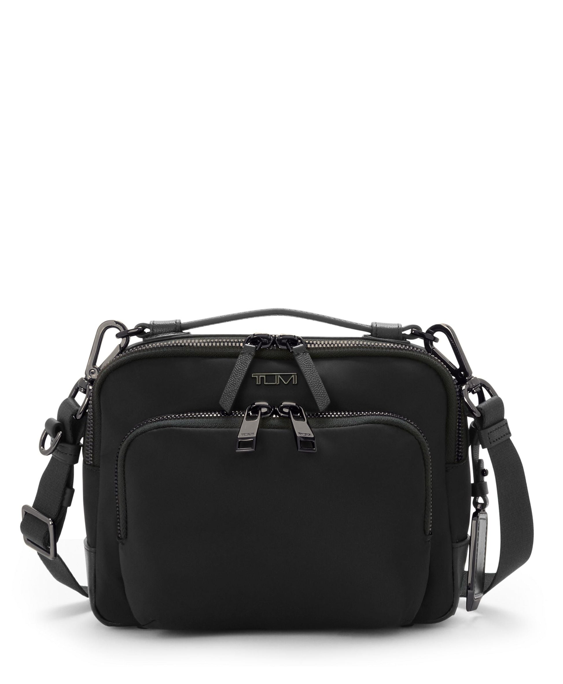 Tumi Cross-Body Bag Black/Gunmetal Tumi Voyageur Teghan Crossbody