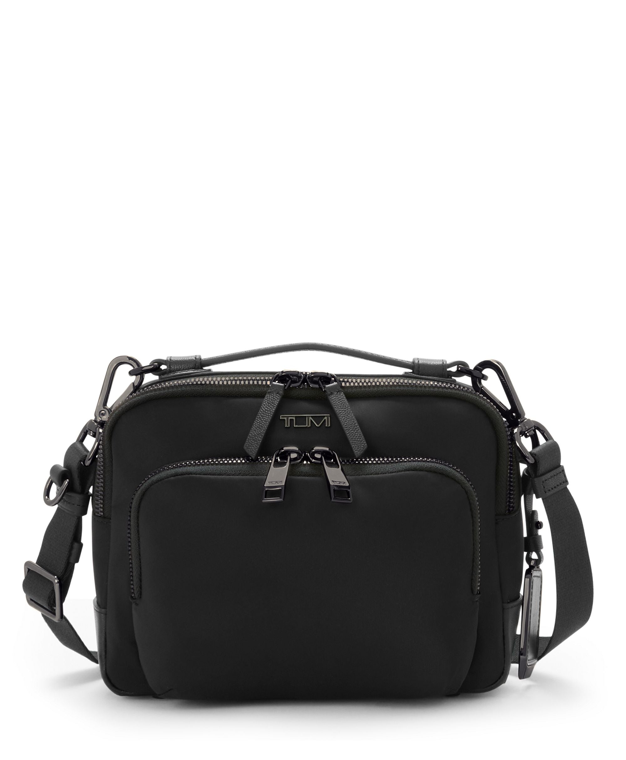 Tumi Cross-Body Bag Black/Gunmetal Tumi Voyageur Teghan Crossbody