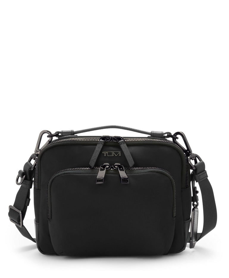 Tumi Cross-Body Bag Black/Gunmetal Tumi Voyageur Teghan Crossbody