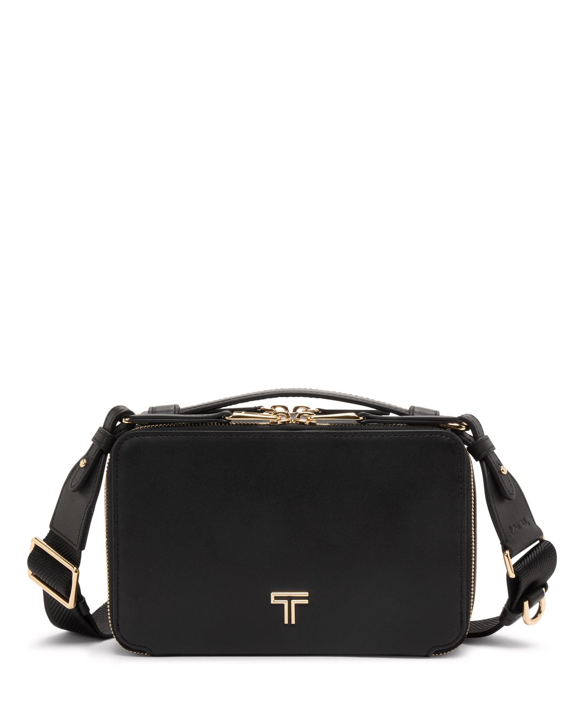 Tumi Cross-Body Bag Black/Light Gold Tumi Voyageur Myla Crossbody