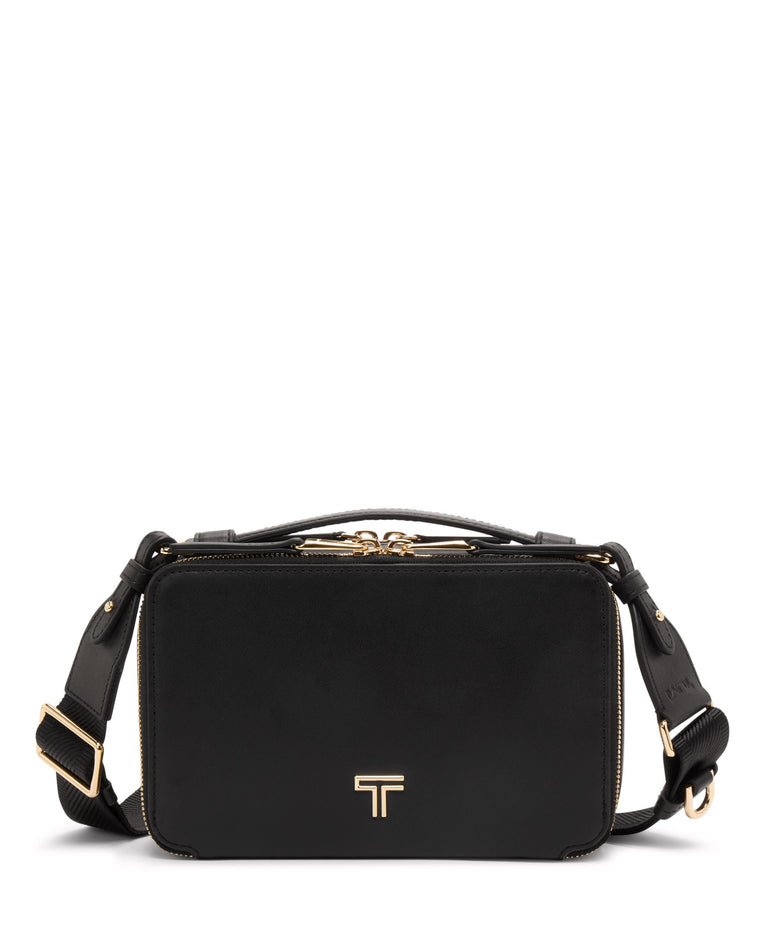 Tumi Cross-Body Bag Black/Light Gold Tumi Voyageur Myla Crossbody
