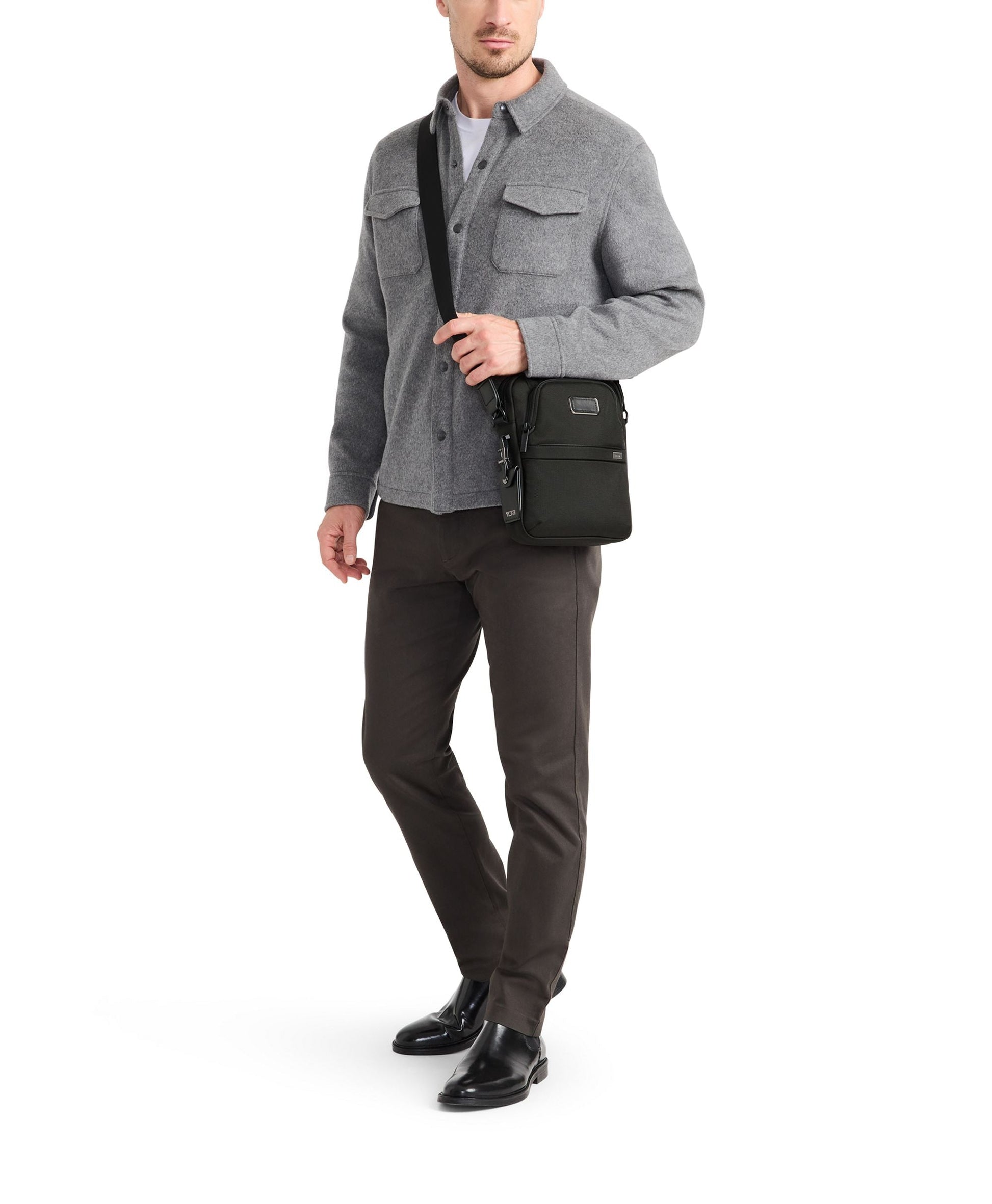 Tumi Cross-Body Bag Black Tumi Alpha Medium Crossbody - Leather