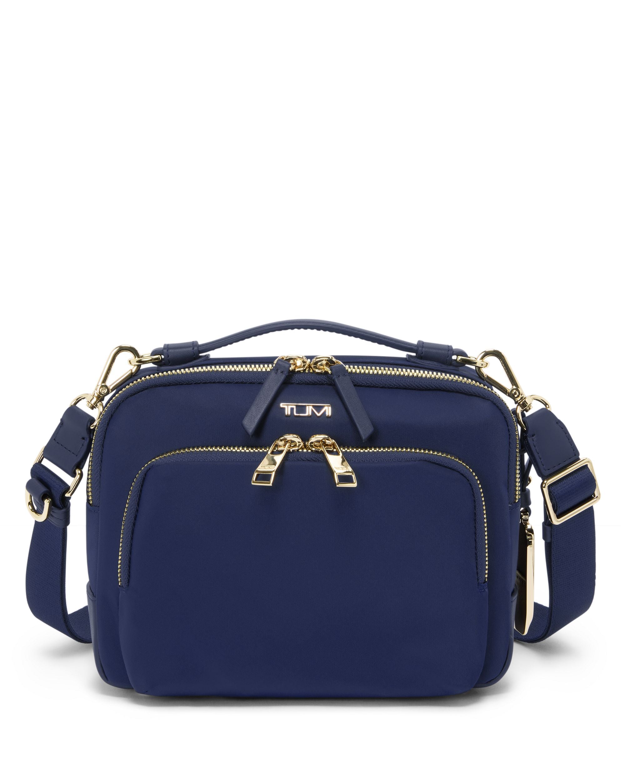 Tumi Cross-Body Bag Indigo/Light Gold Tumi Voyageur Teghan Crossbody