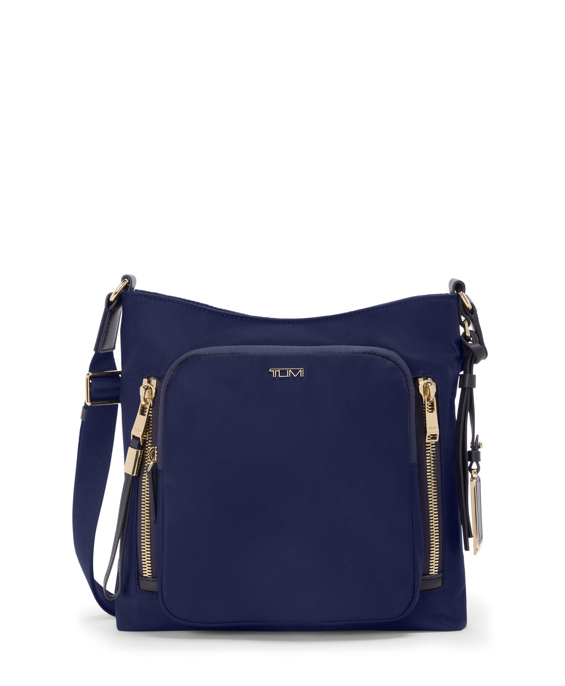 Tumi Cross-Body Bag Indigo/Light Gold Tumi Voyageur Tyler Crossbody