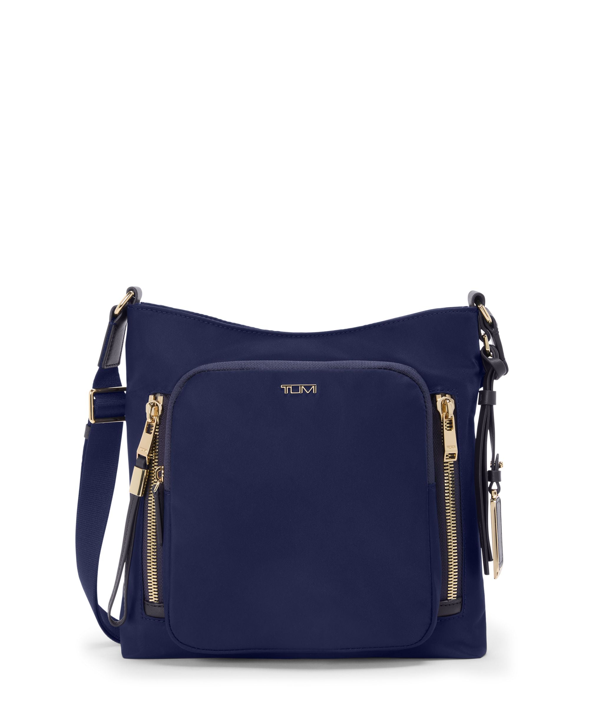 Tumi Cross-Body Bag Indigo/Light Gold Tumi Voyageur Tyler Crossbody