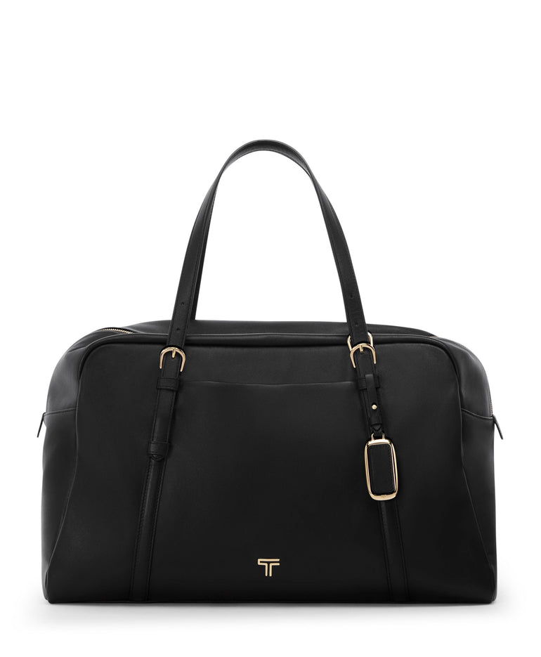 Tumi Duffles Black/Light Gold Tumi Voyageur Leather Oaklynn Weekender