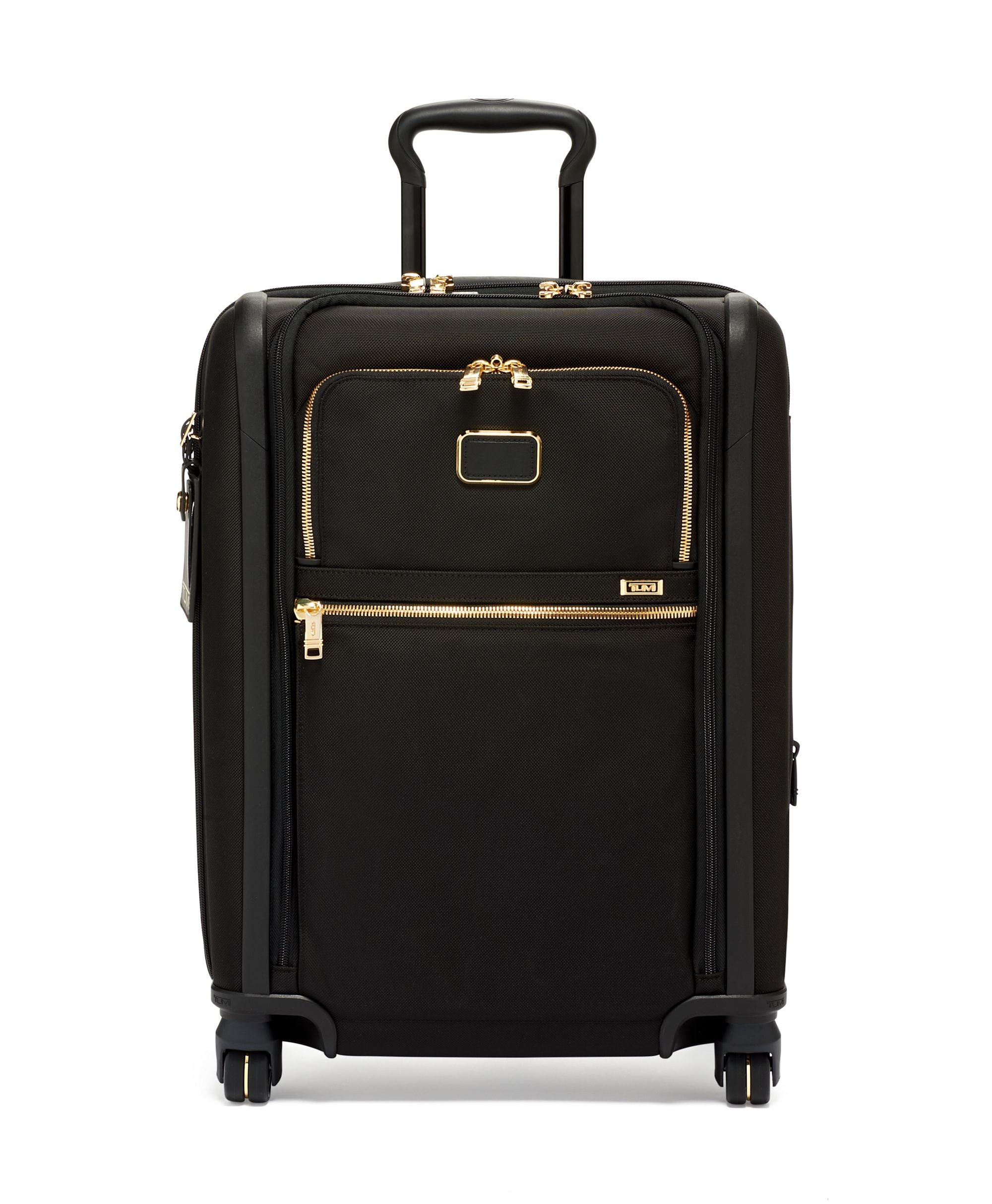 Tumi Luggage Black/Gold Tumi Alpha Continental Dual Access 4 Wheeled Carry-On Luggage