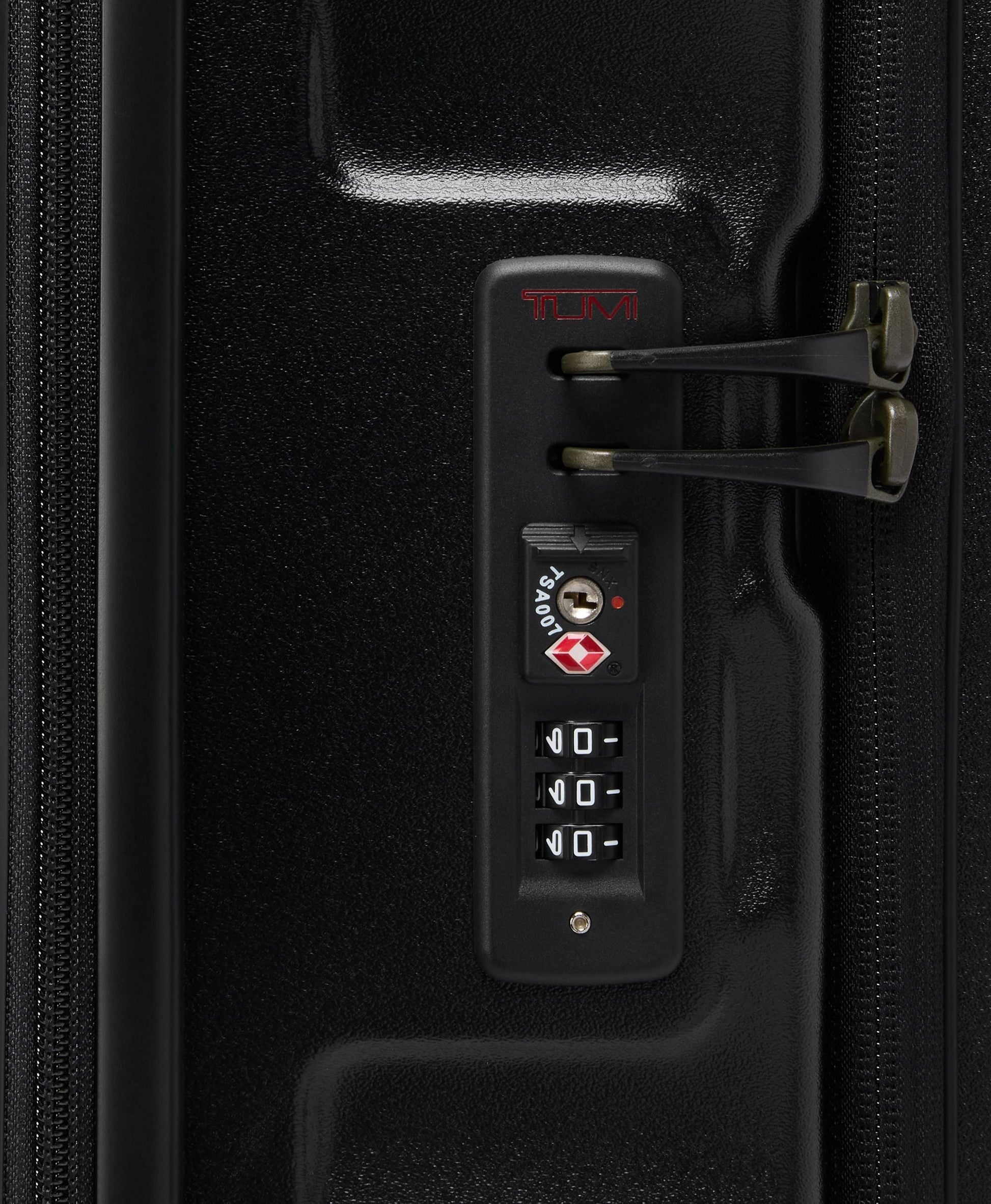 Tumi Luggage Black Textured Tumi 19 Degree Front Access Expandable Carry-On Luggage