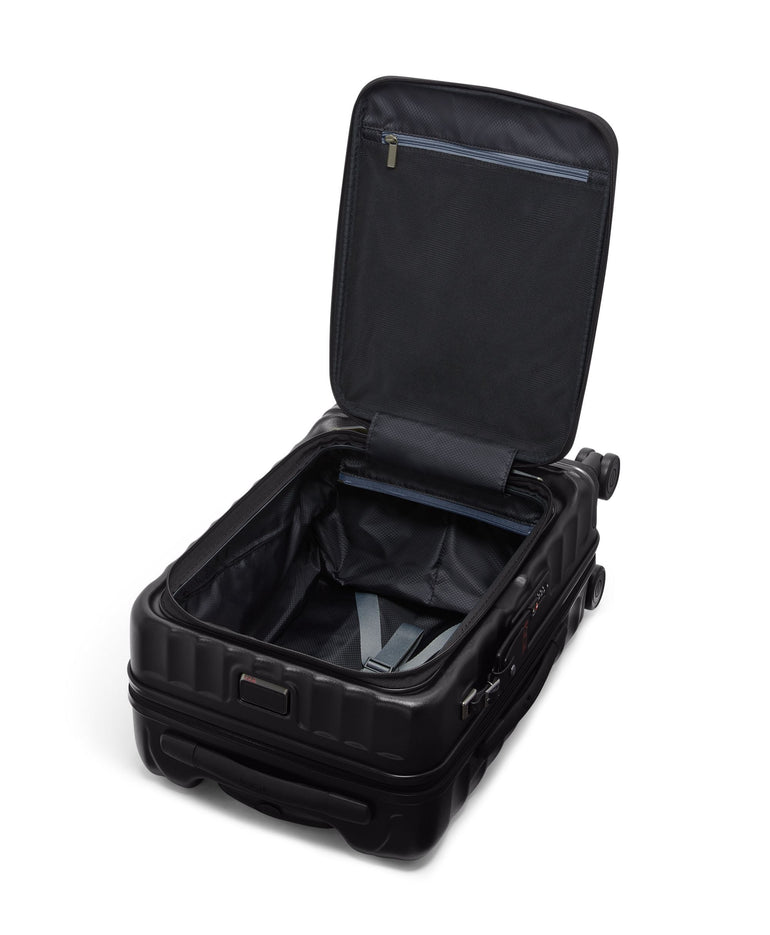 Tumi Luggage Black Textured Tumi 19 Degree Front Access Expandable Carry-On Luggage