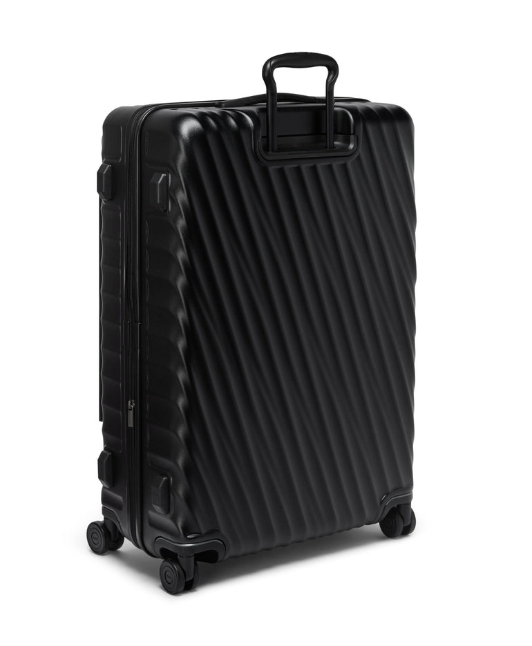 Tumi Luggage Black Textured Tumi 19 Degree Large Front Access Expandable Checked Luggage