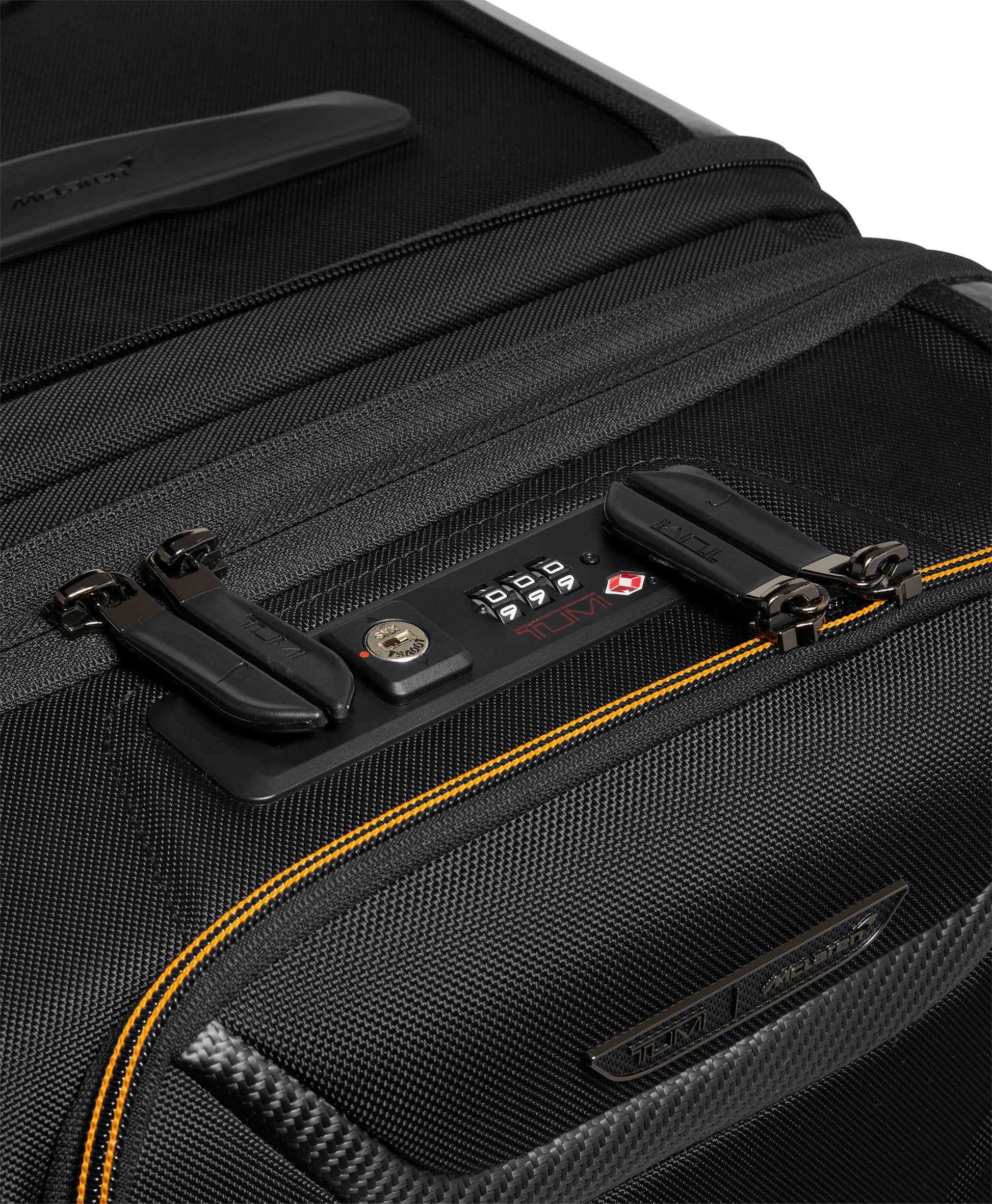 Tumi Luggage Black TUMI I McLaren Aero 4 Wheeled Rolling Trunk Large Luggage