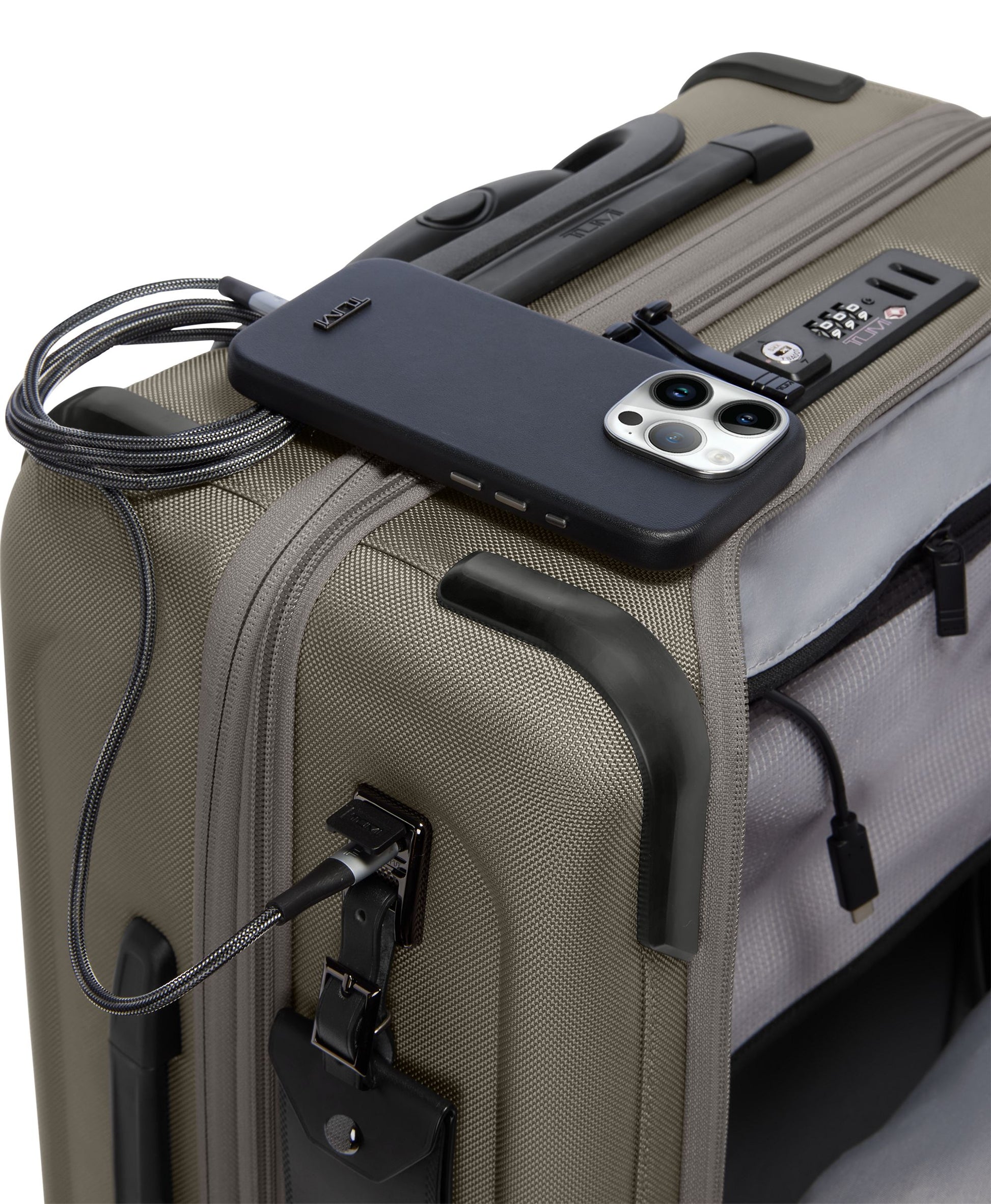 Tumi Luggage Grey Alloy Tumi Alpha Large Dual Access Expandable Carry-On Luggage - Grey Alloy