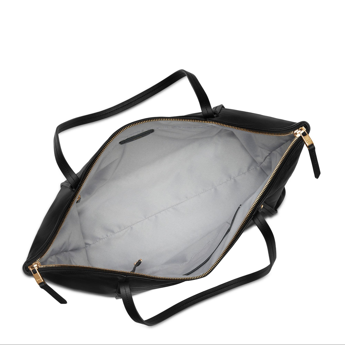 Tumi Tote Bag Black/Light Gold Tumi Voyageur Leather Q Tote