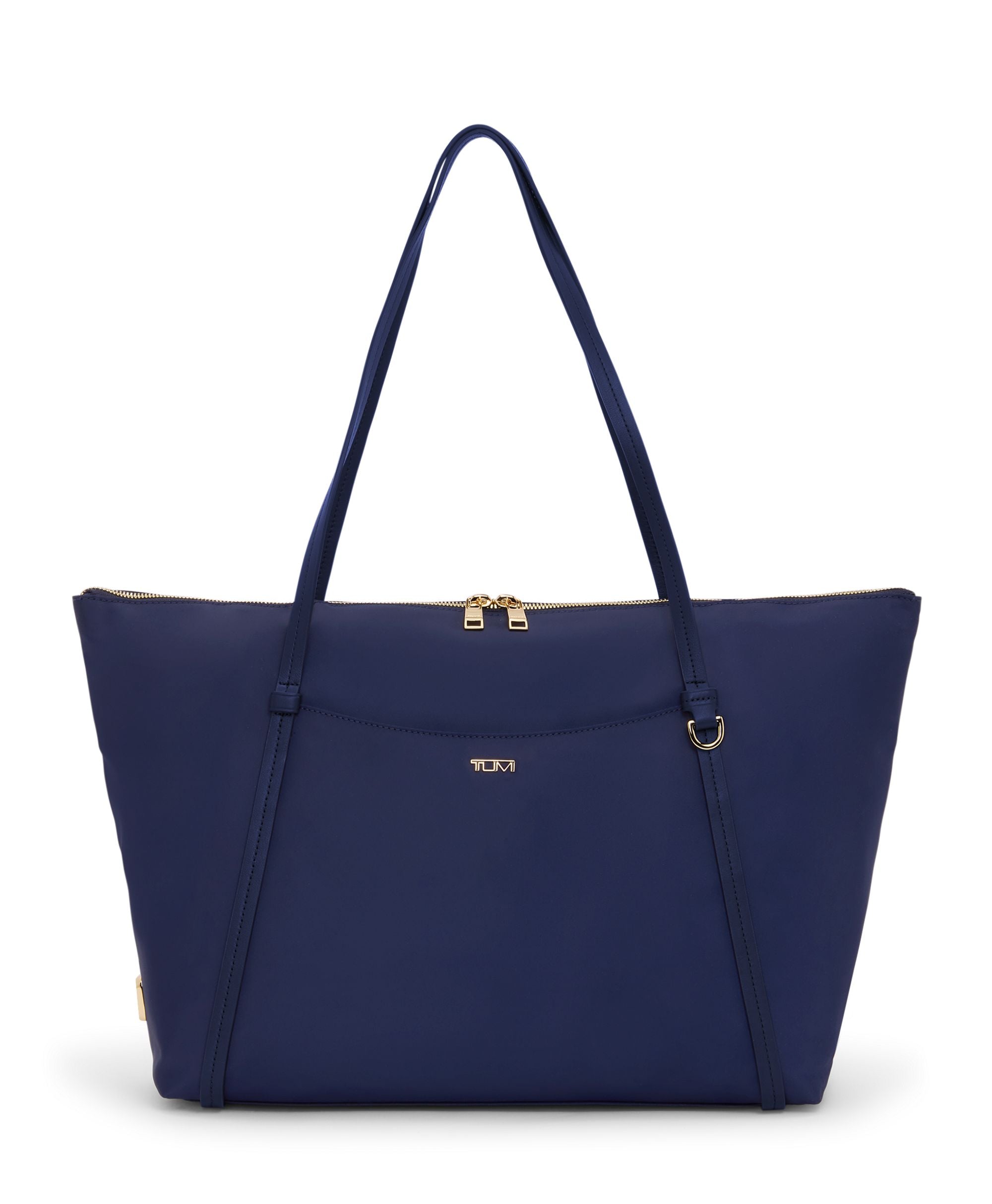 Tumi Tote Bag Indigo/Light Gold Tumi Voyageur Q Tote