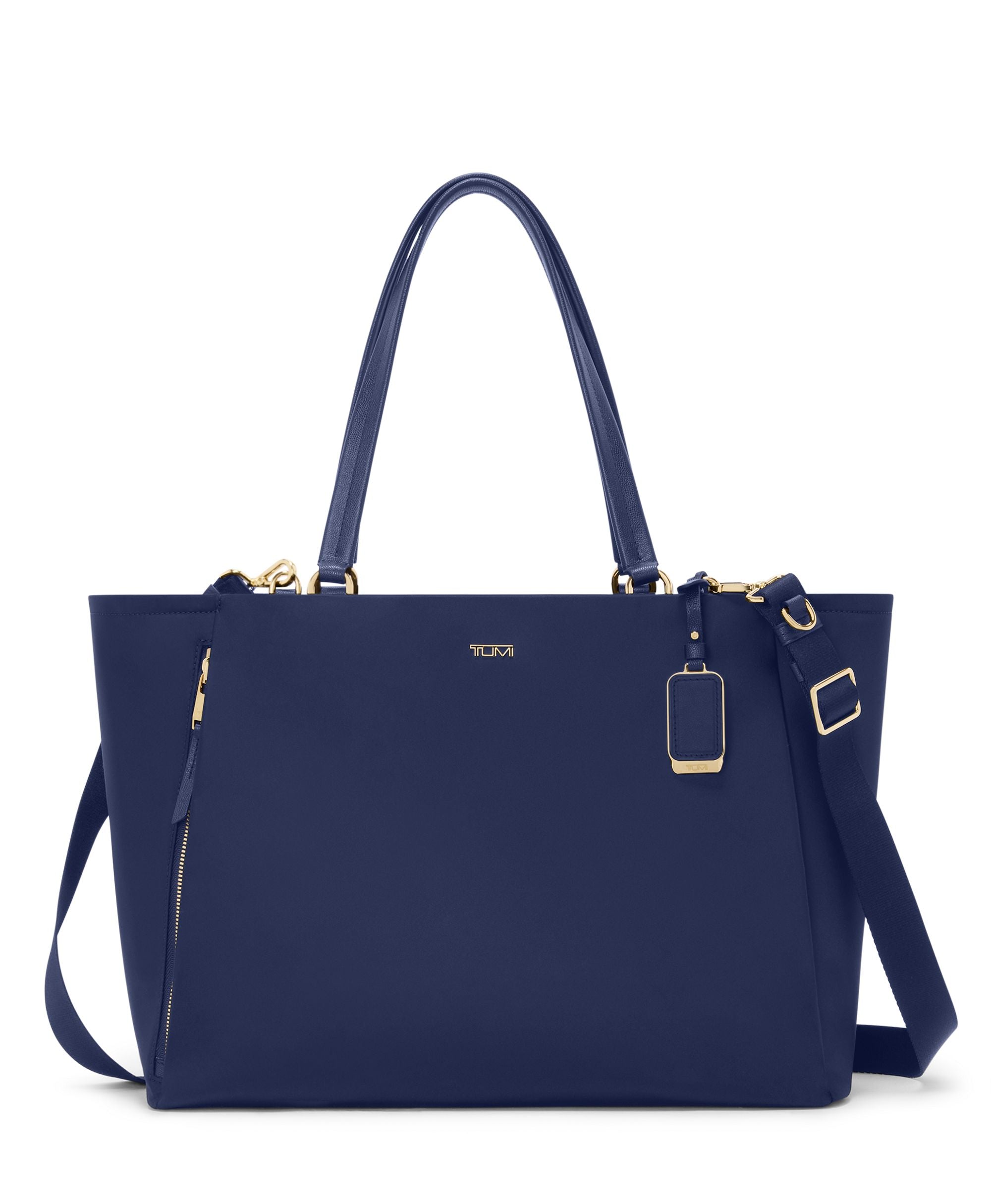 Tumi Tote Bag Indigo/Light Gold Tumi Voyageur Valetta Large Tote