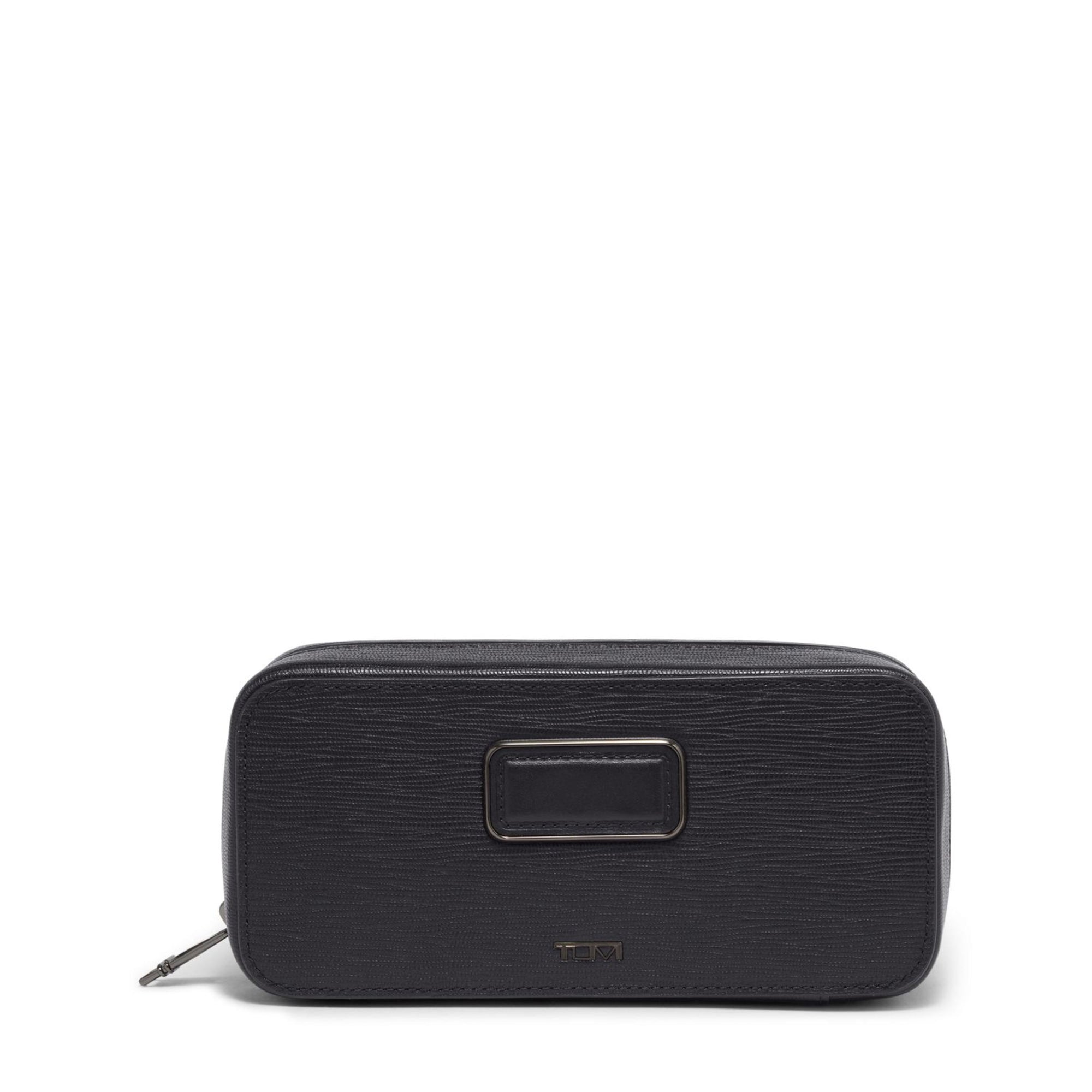 Tumi Travel Accessories Black Embossed Tumi Nassau Travel Watch Case