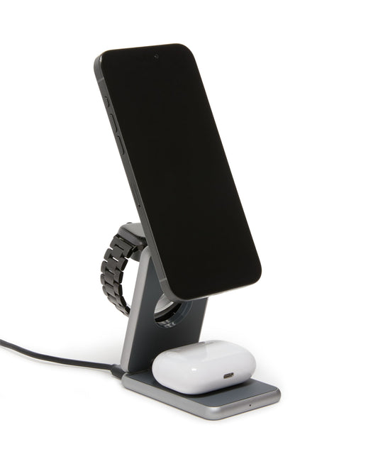 Tumi Travel Accessories Grey Tumi Electronics 3-in-1 Foldable Magnetic Wireless Charger