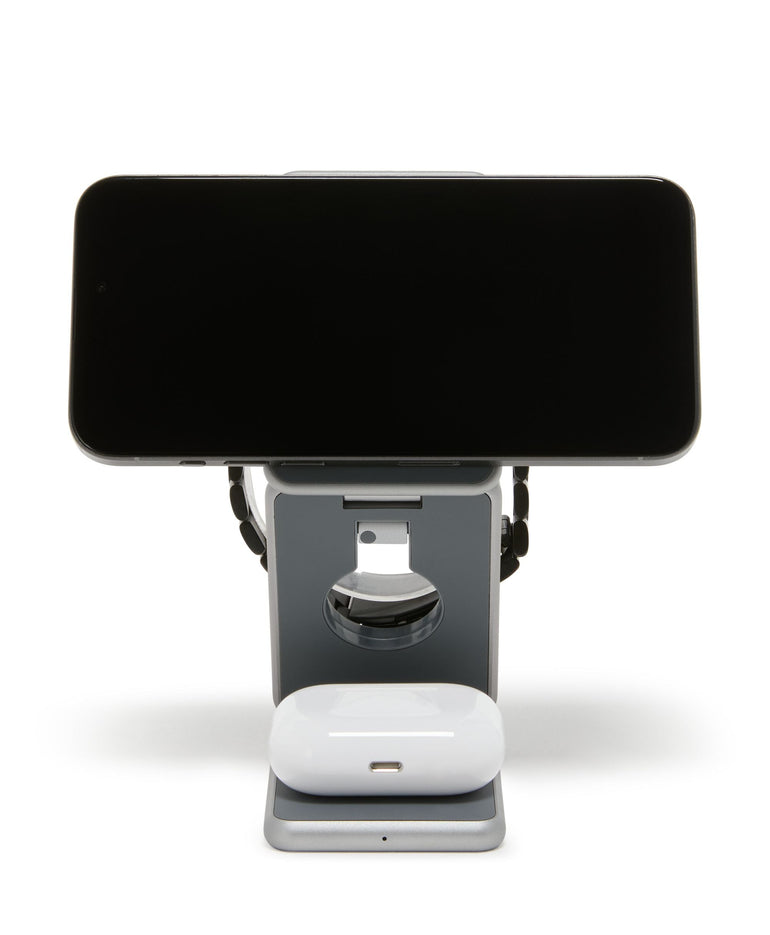 Tumi Travel Accessories Grey Tumi Electronics 3-in-1 Foldable Magnetic Wireless Charger