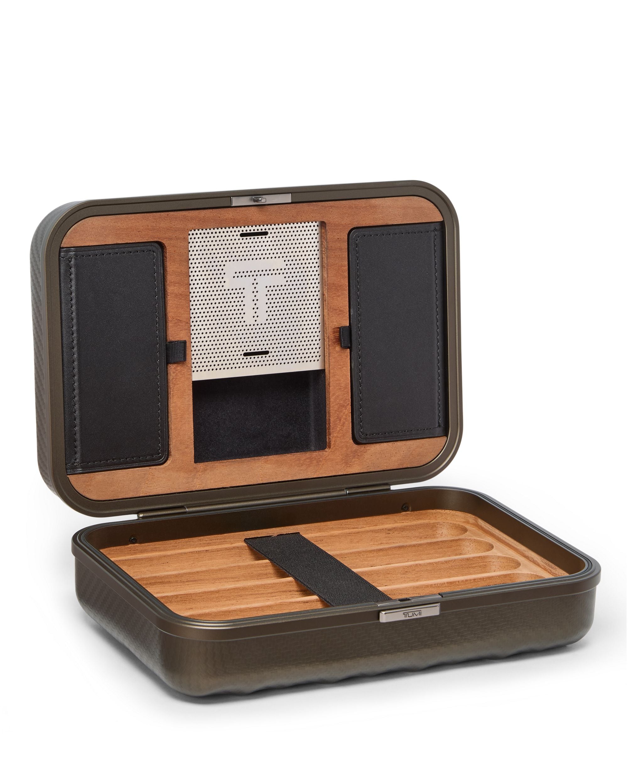 Tumi Travel Accessories Textured Gunmetal Tumi 19 Degree Aluminum Cigar Case