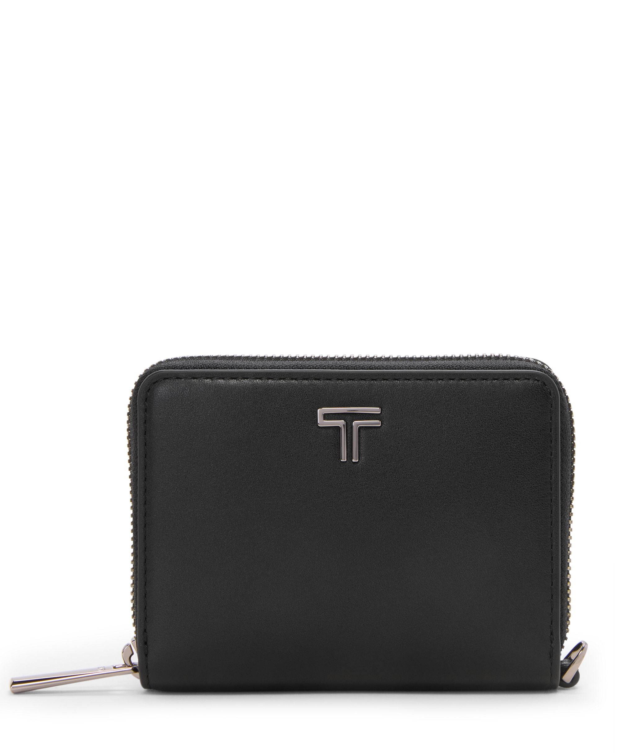 Tumi Wallets Black/Gunmetal Tumi Belden Trifold Zip-Around Wallet