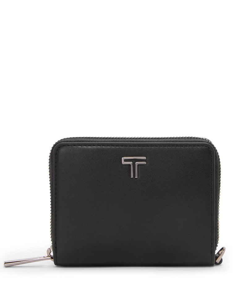 Tumi Wallets Black/Gunmetal Tumi Belden Trifold Zip-Around Wallet