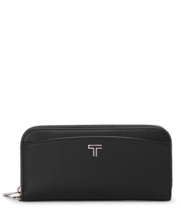 Tumi Wallets Black/Gunmetal Tumi Belden Zip-Around Continental Wallet