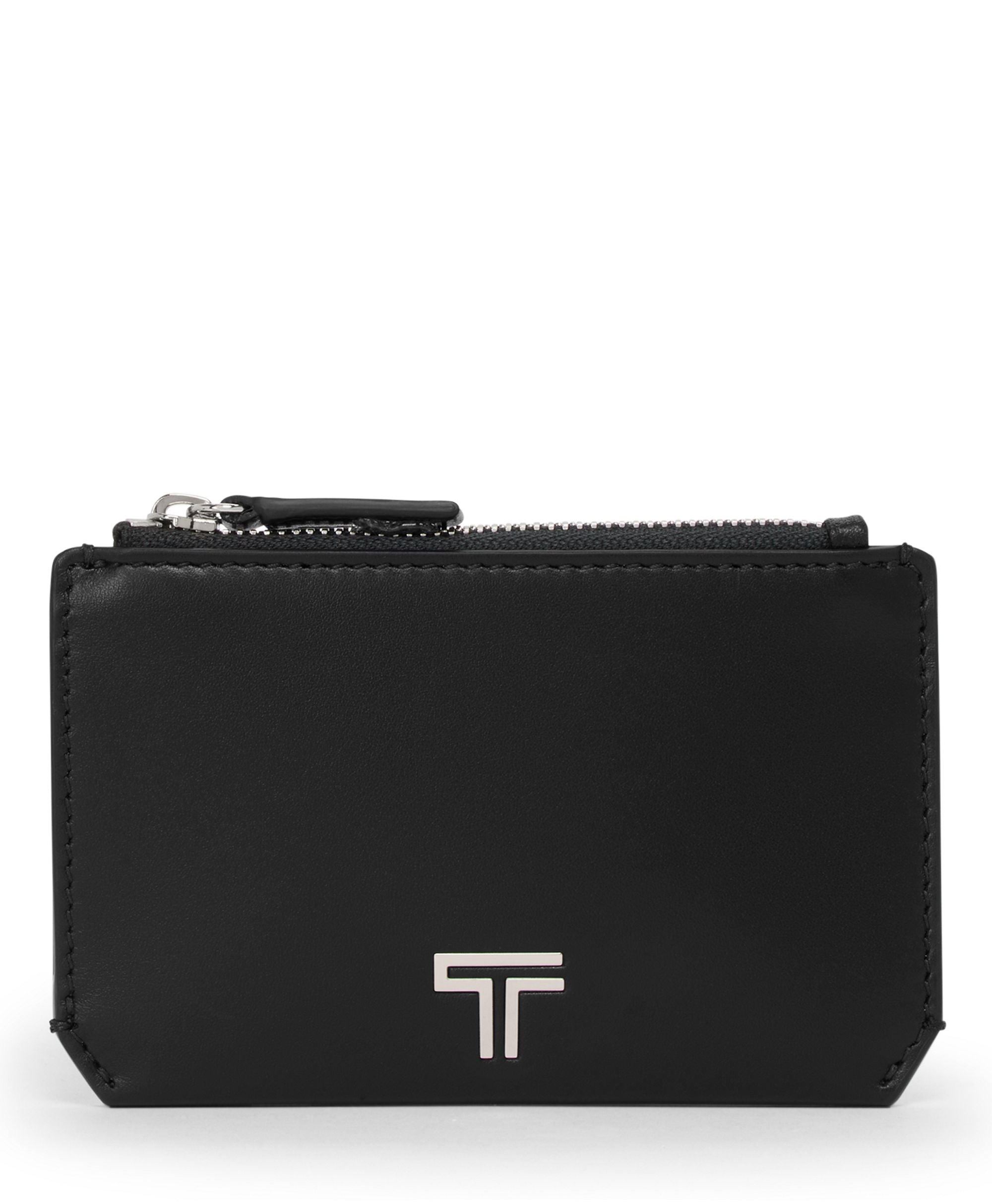 Tumi Wallets Black Noir Tumi Turin Small Zip Card Case