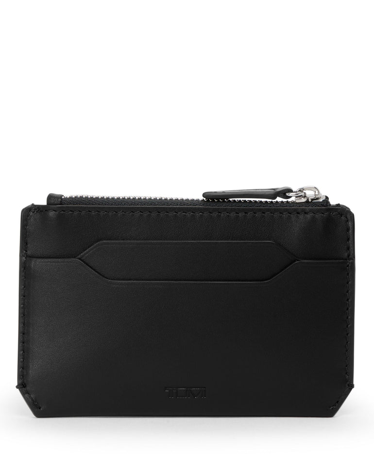 Tumi Wallets Black Noir Tumi Turin Small Zip Card Case