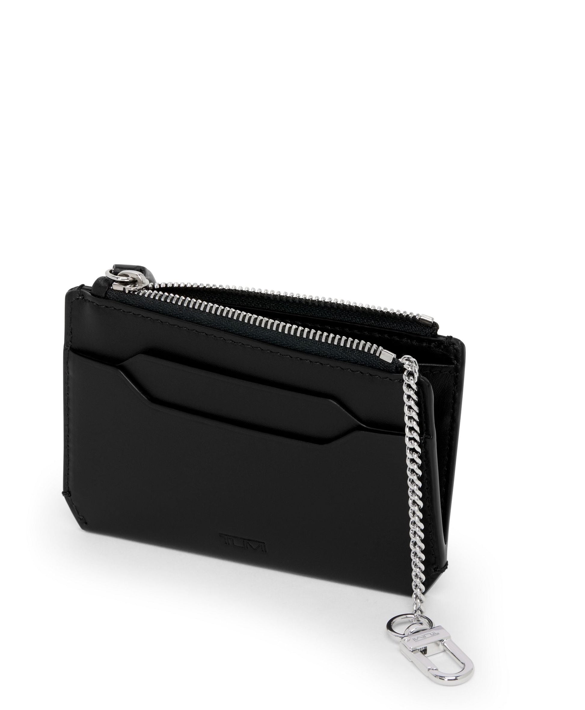 Tumi Wallets Black Noir Tumi Turin Small Zip Card Case