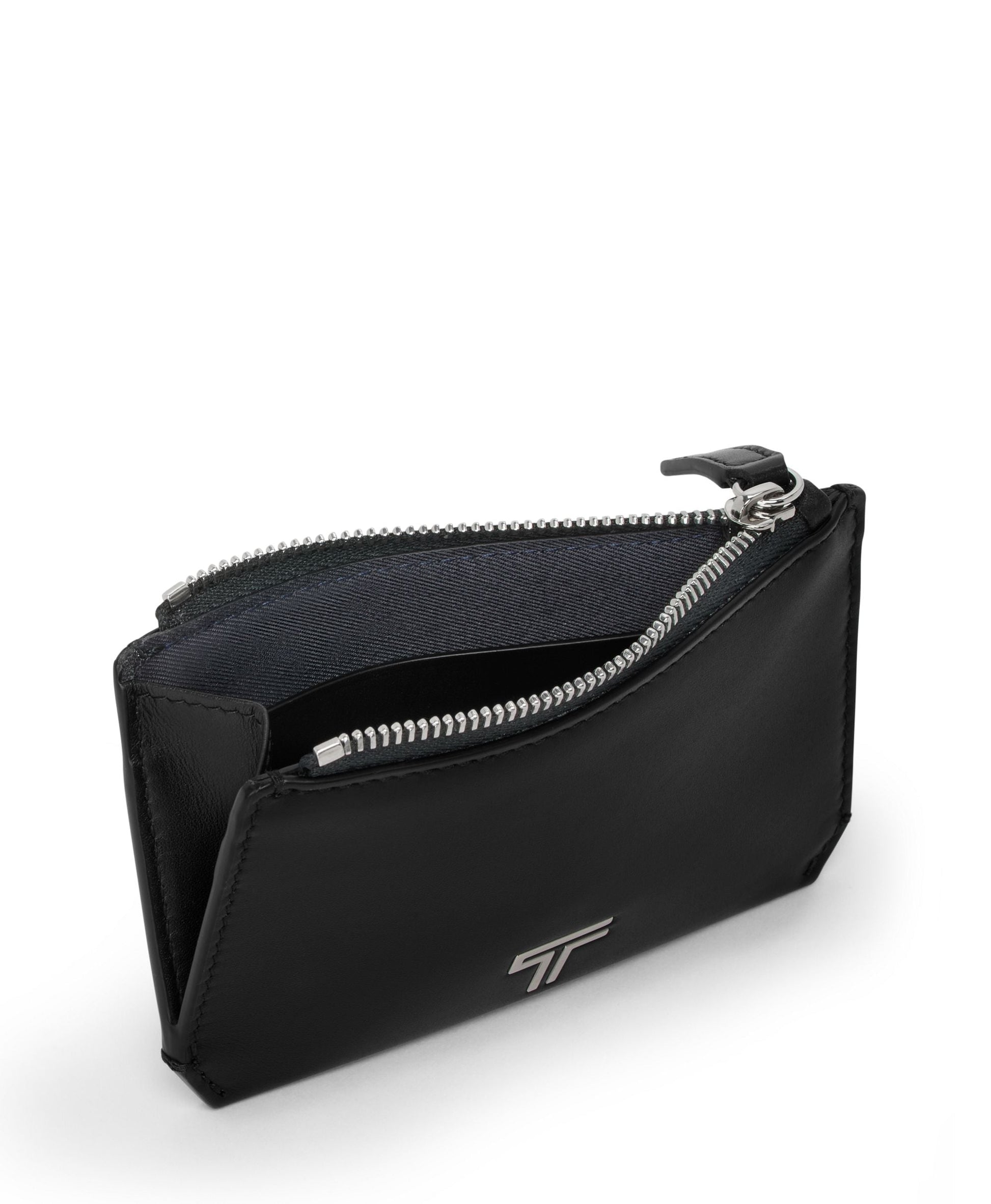 Tumi Wallets Black Noir Tumi Turin Small Zip Card Case