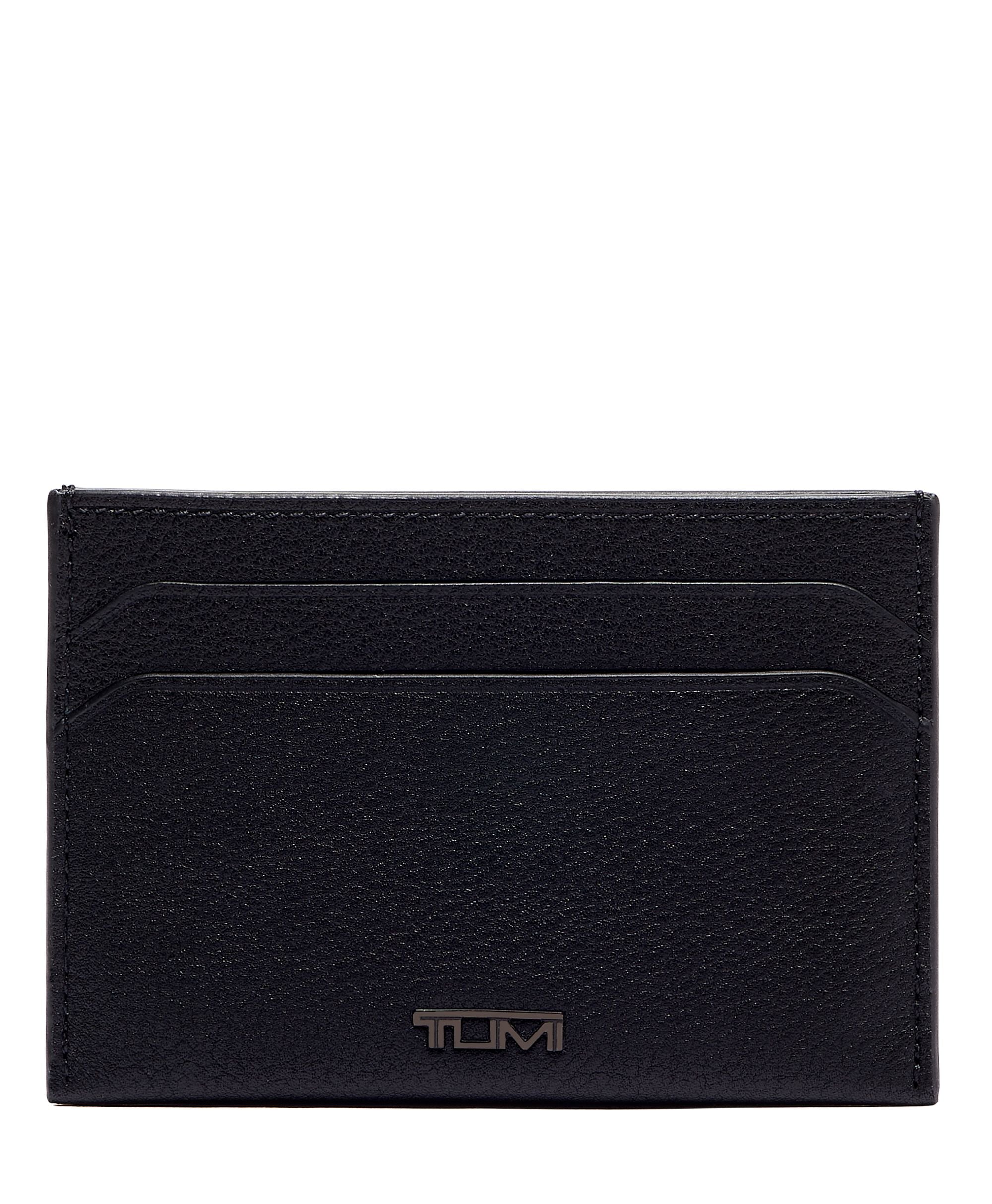 Tumi Wallets Black Textured Tumi Nassau Slim Card Case