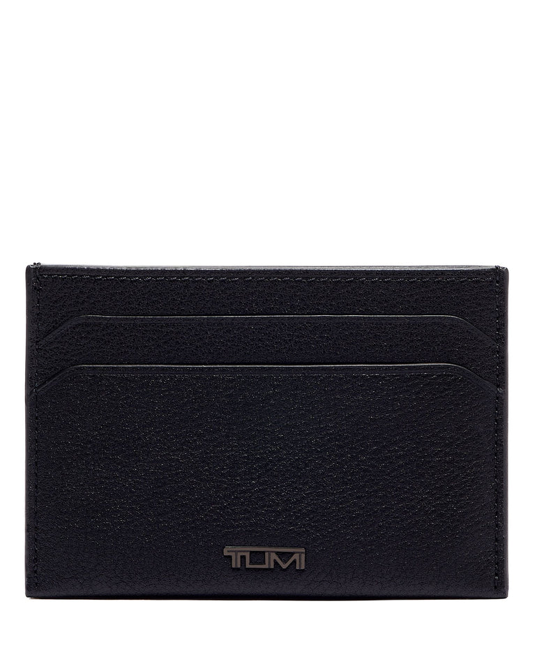 Tumi Wallets Black Textured Tumi Nassau Slim Card Case