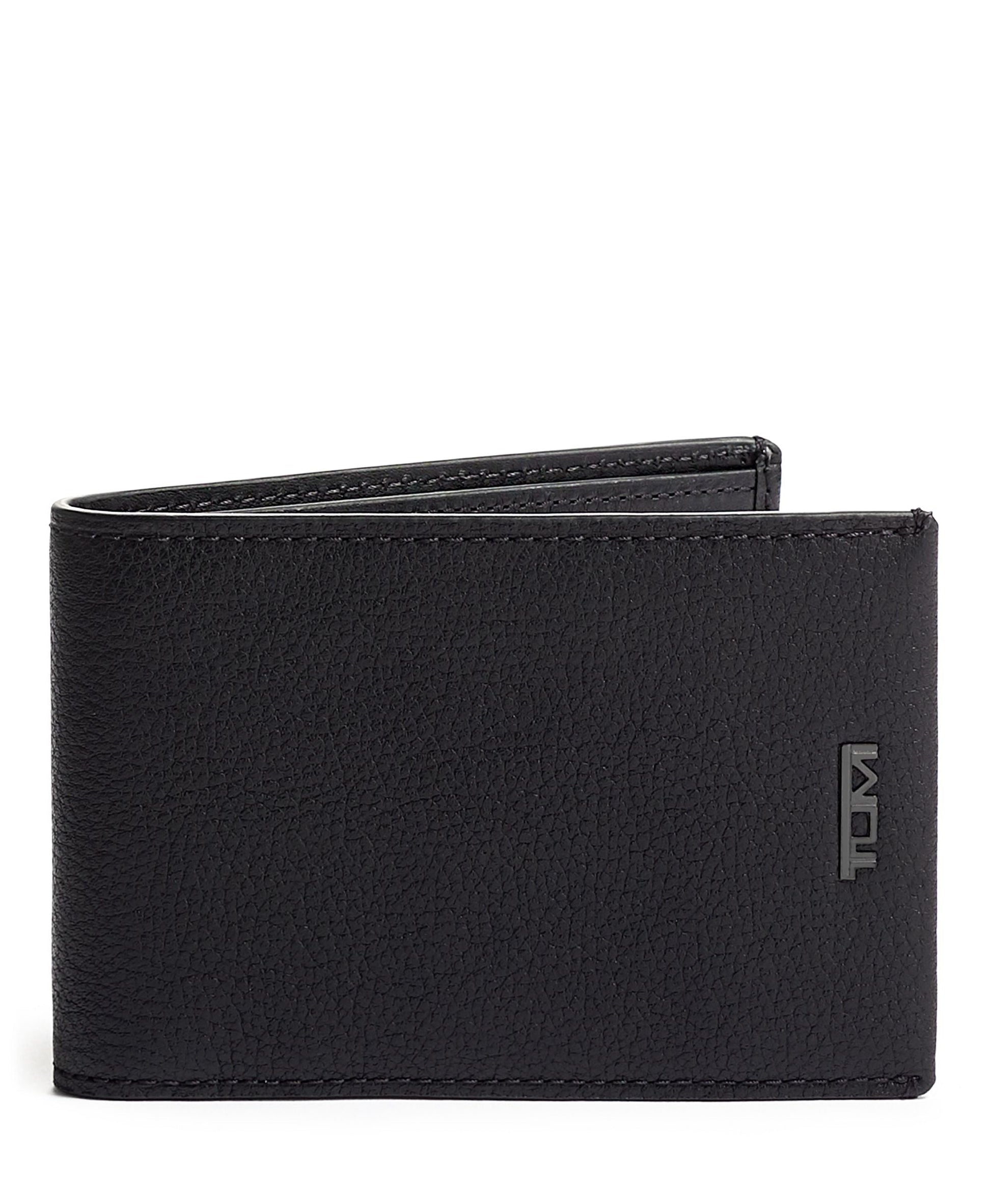 Tumi Wallets Black Textured Tumi Nassau Slim Single Billfold
