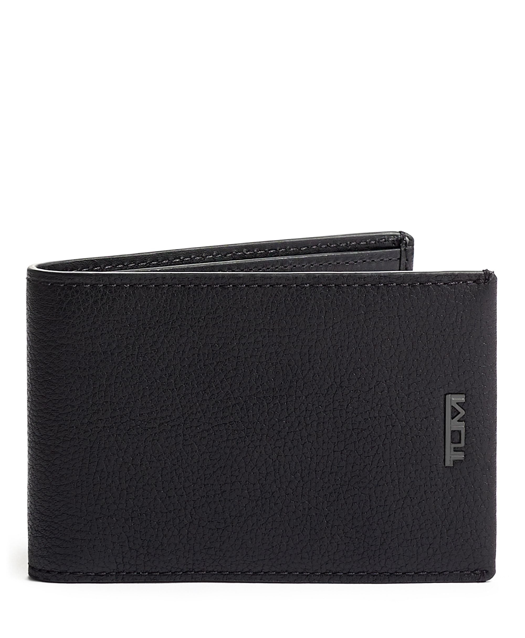 Tumi Wallets Black Textured Tumi Nassau Slim Single Billfold