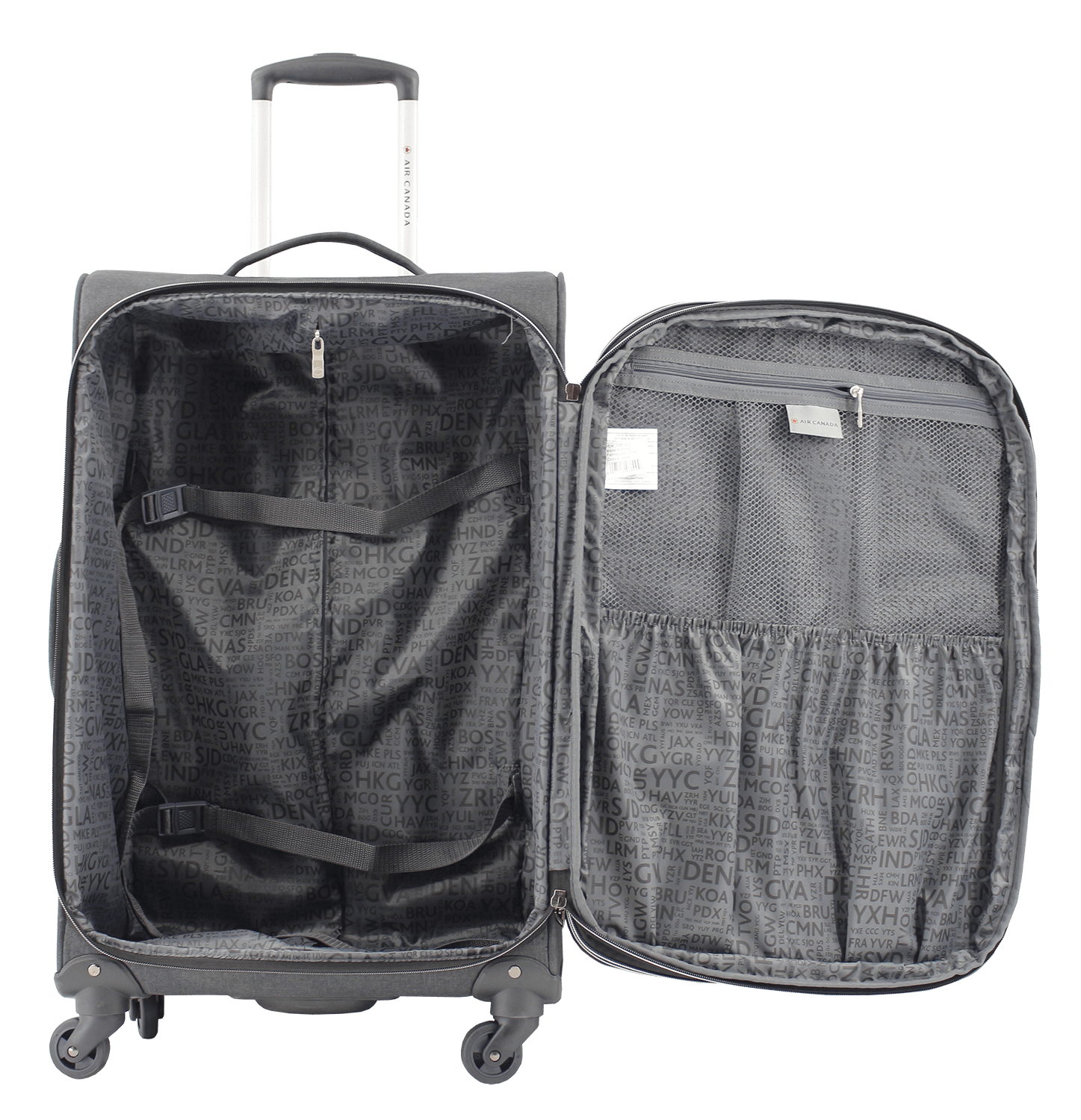 Air Canada Luggage Charcoal Air Canada 3-Piece Expandable Spinner Luggage Set