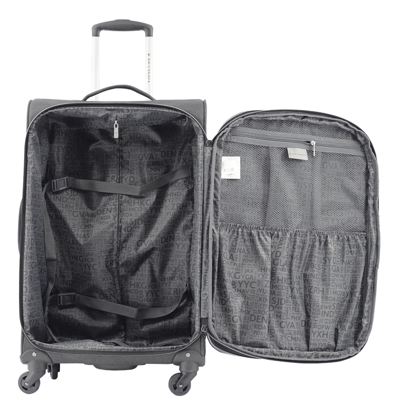 Air Canada Luggage Charcoal Air Canada 3-Piece Expandable Spinner Luggage Set